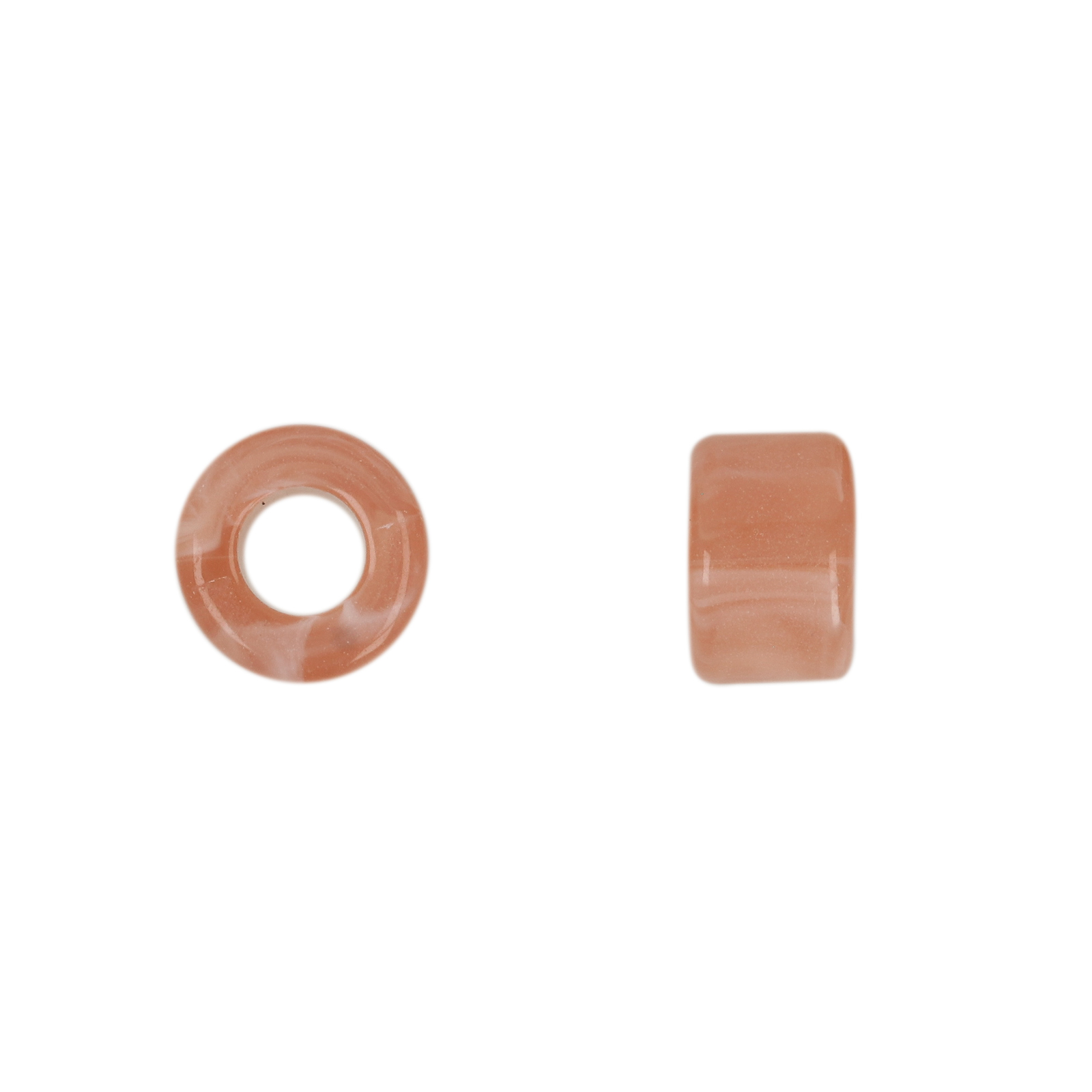 harz heishi marmoriertes rosa 10x6mm | 40st
