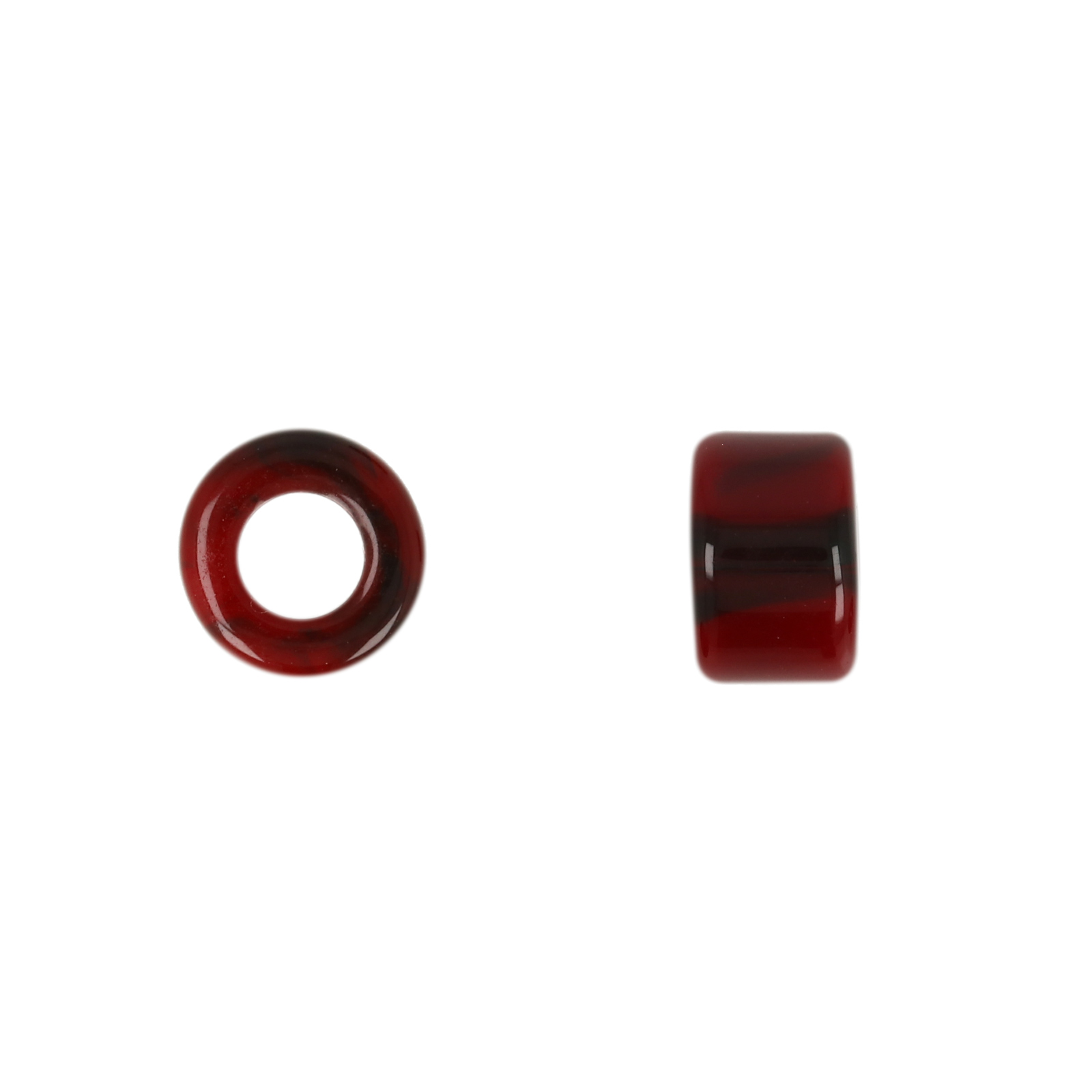 harz heishi marmoriertes bordeaux 10x6mm | 40st