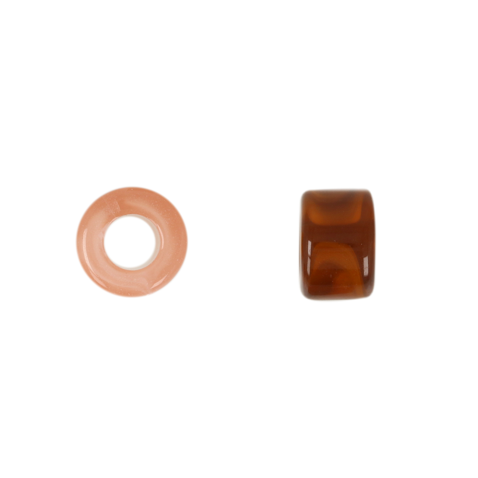 marbled mix color resin heishi 10x6mm | 40pc