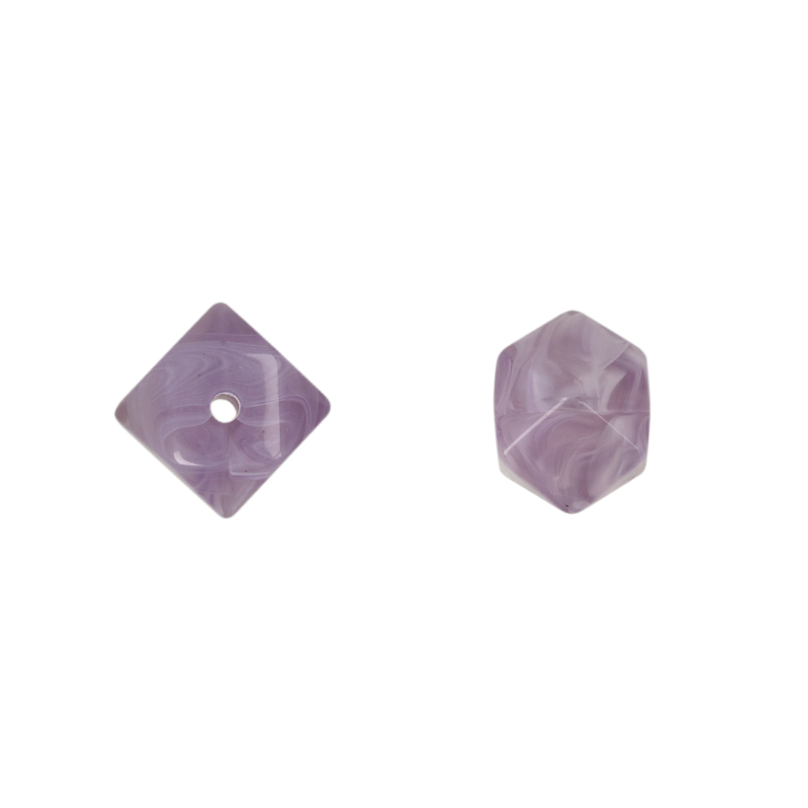 marbled amethyst resin side cut cube 10mm | 20pc
