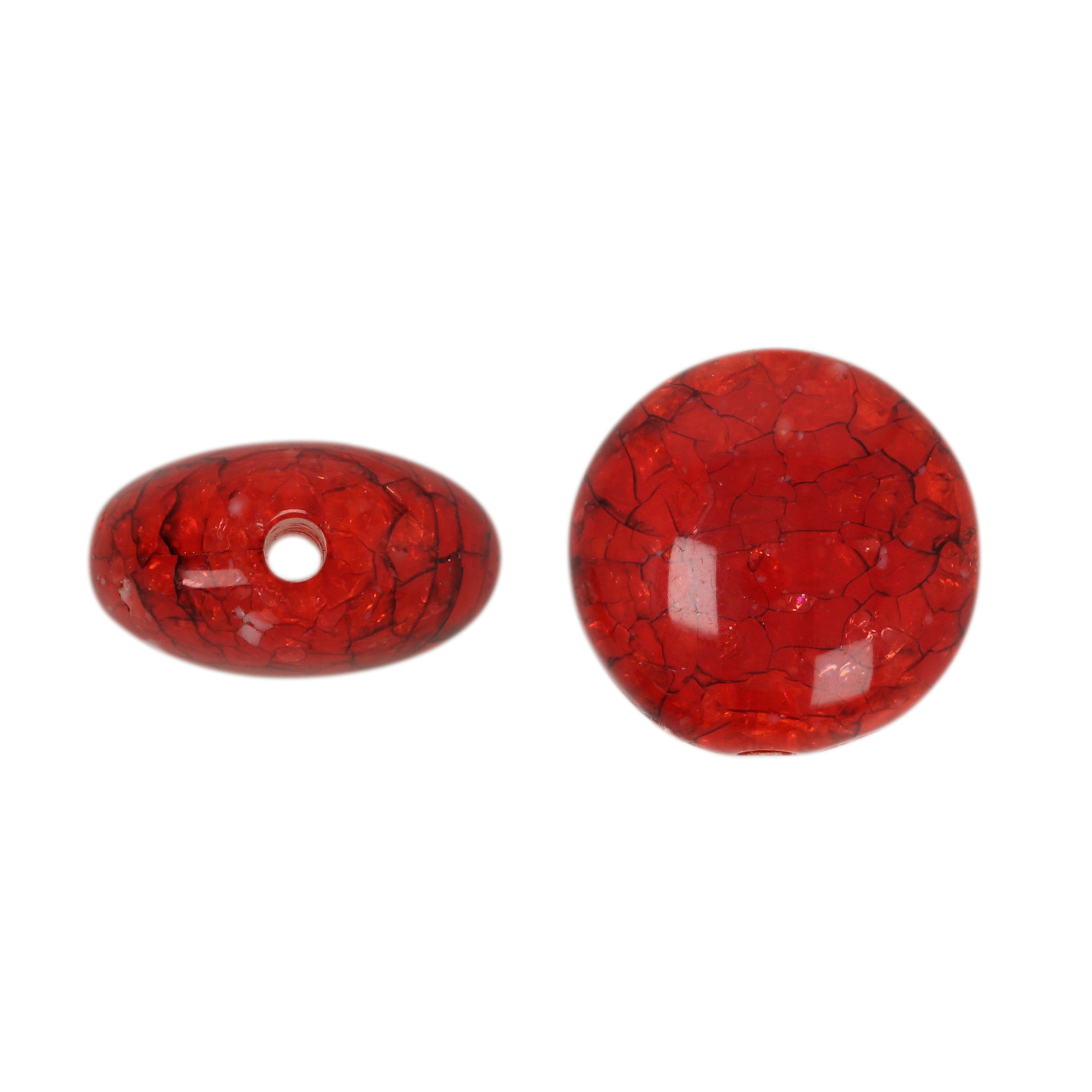 sheibe side cut würfel marmoriertes rot 17mm | 15st