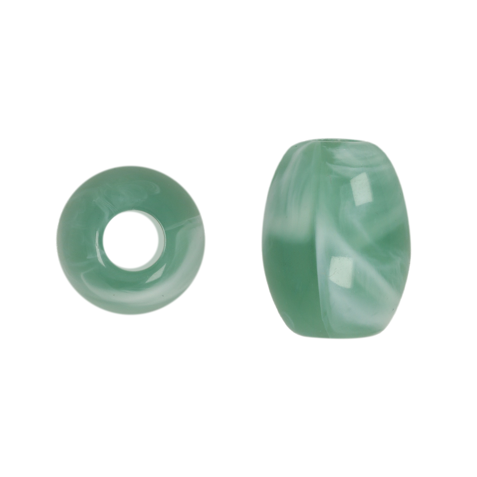 harz glatt oliv marmoriertes grün 16x12mm | 15st
