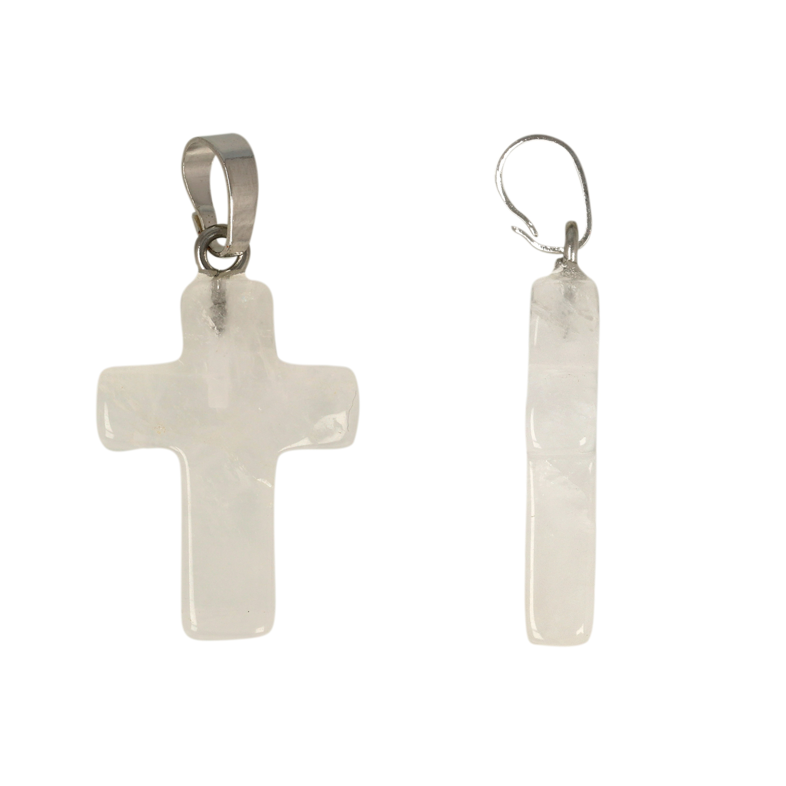rock crystal pendant cross 25x18mm | 1pc