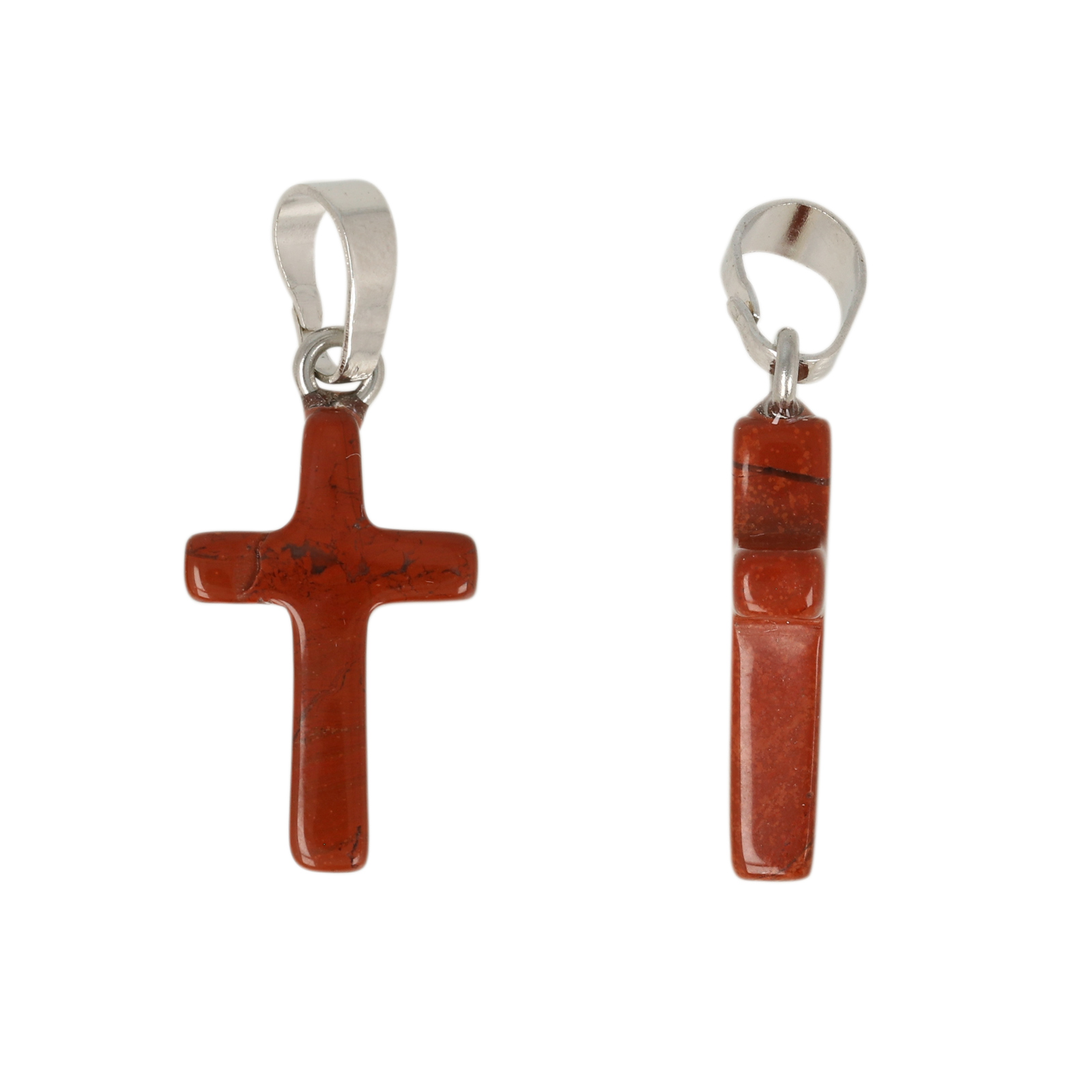 red jasper pendant cross 21x13mm | 1pc