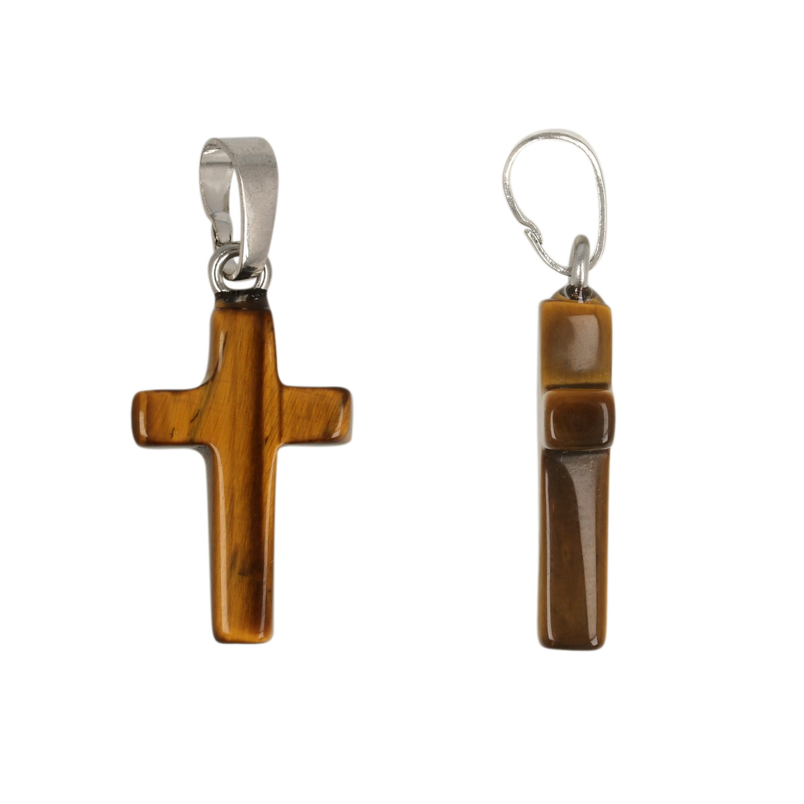 tiger eye pendant cross 21x13mm | 1pc