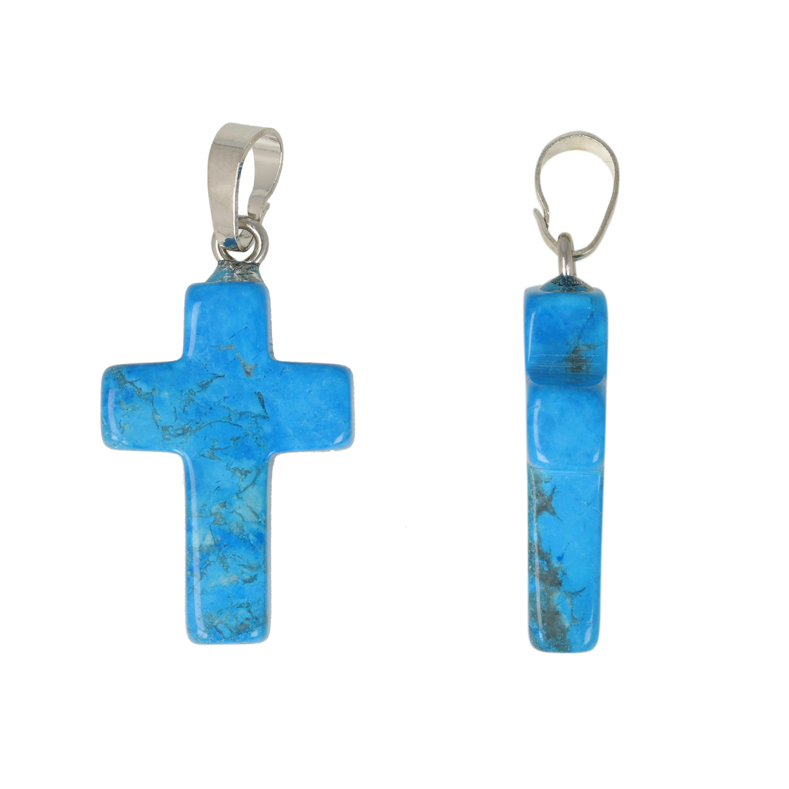 turquise howlite pendant cross 25x18mm | 1pc