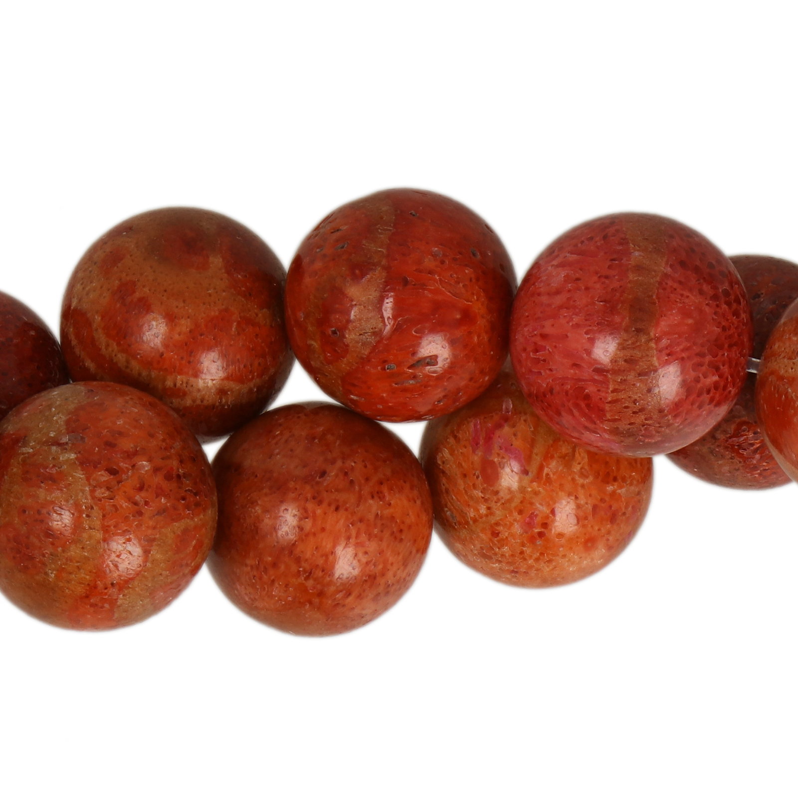 red sponge coral smooth round 12-12,5mm | 2pc