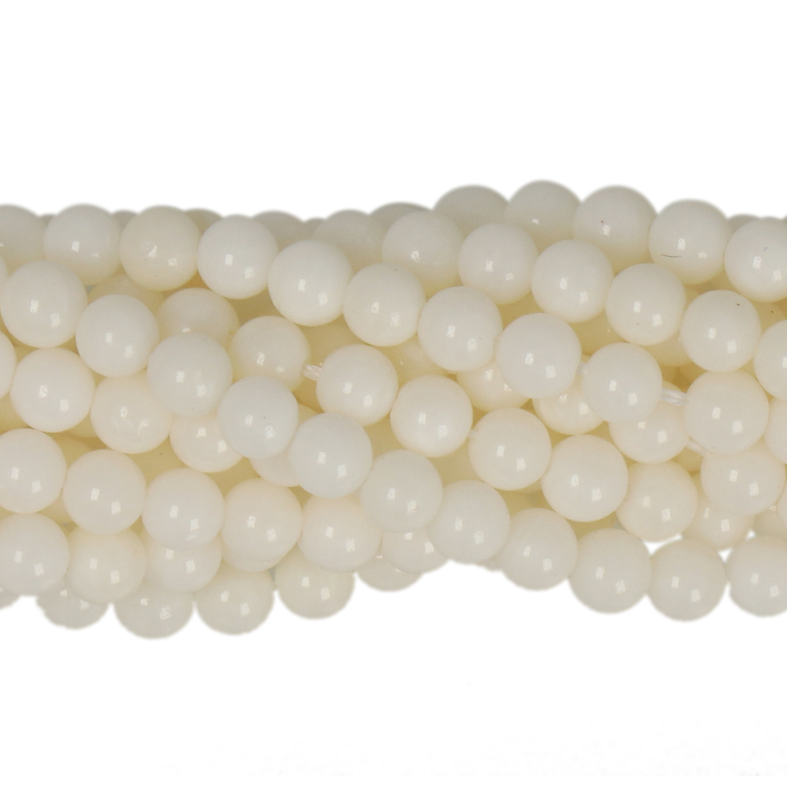 white bamboo coral smooth round 3,5-4mm | 15/16-inch strand