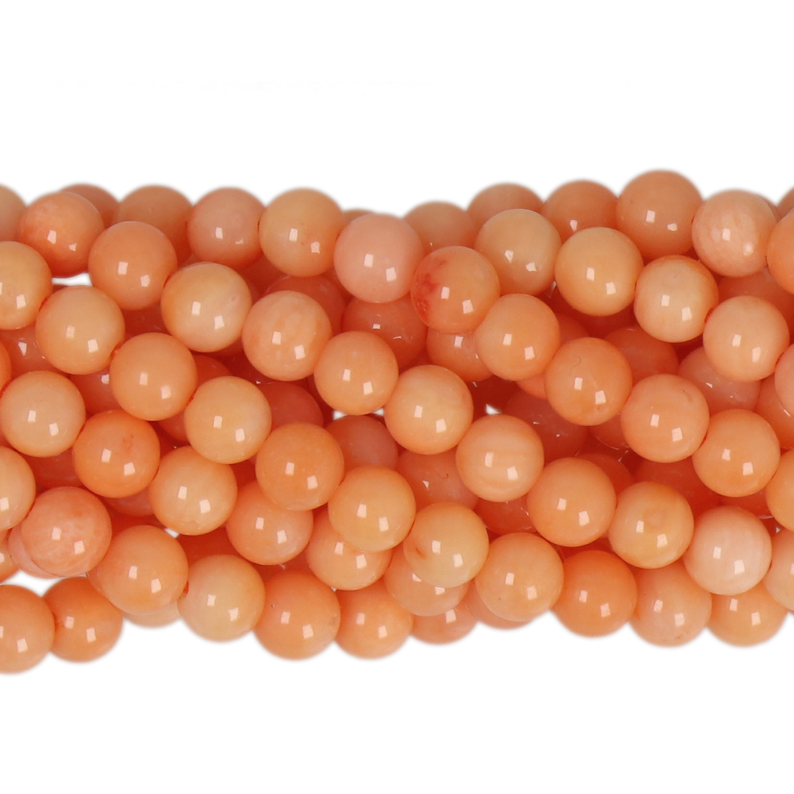 momo color bamboo coral smooth round 4mm | 15/16-inch strand