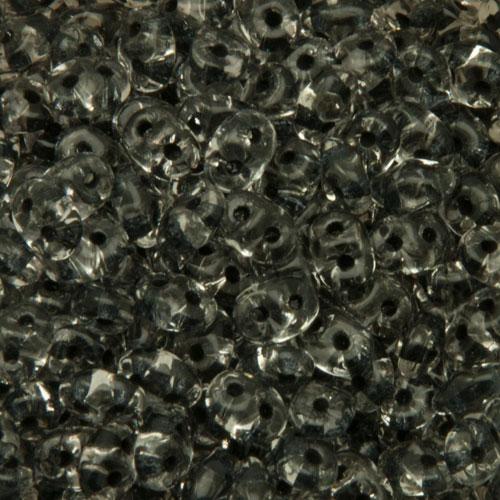 superduo perlen 5x2,5mm color-lined black/crystal | 10gr