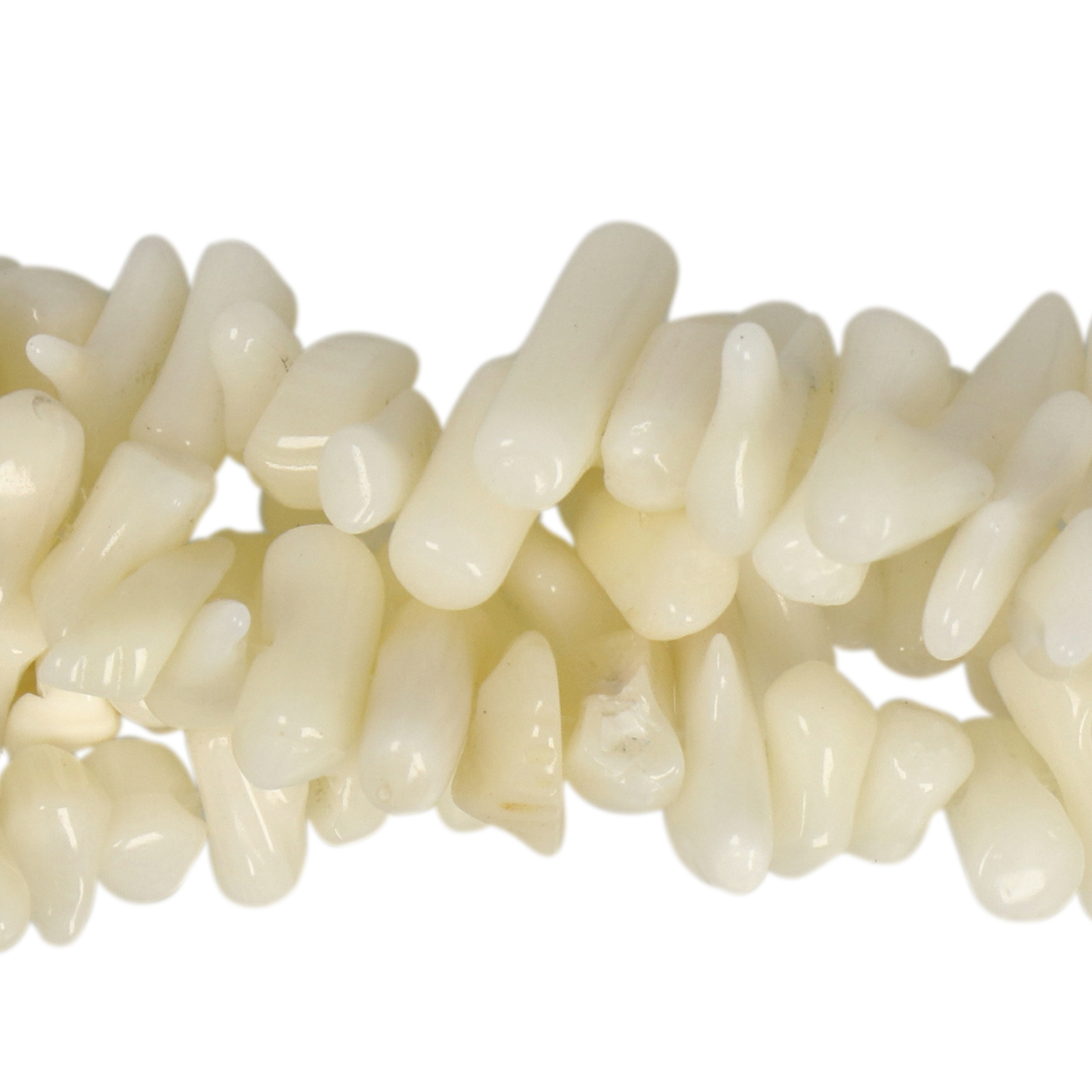 white bamboo coral stick 5-10mm | 15/16-inch strand