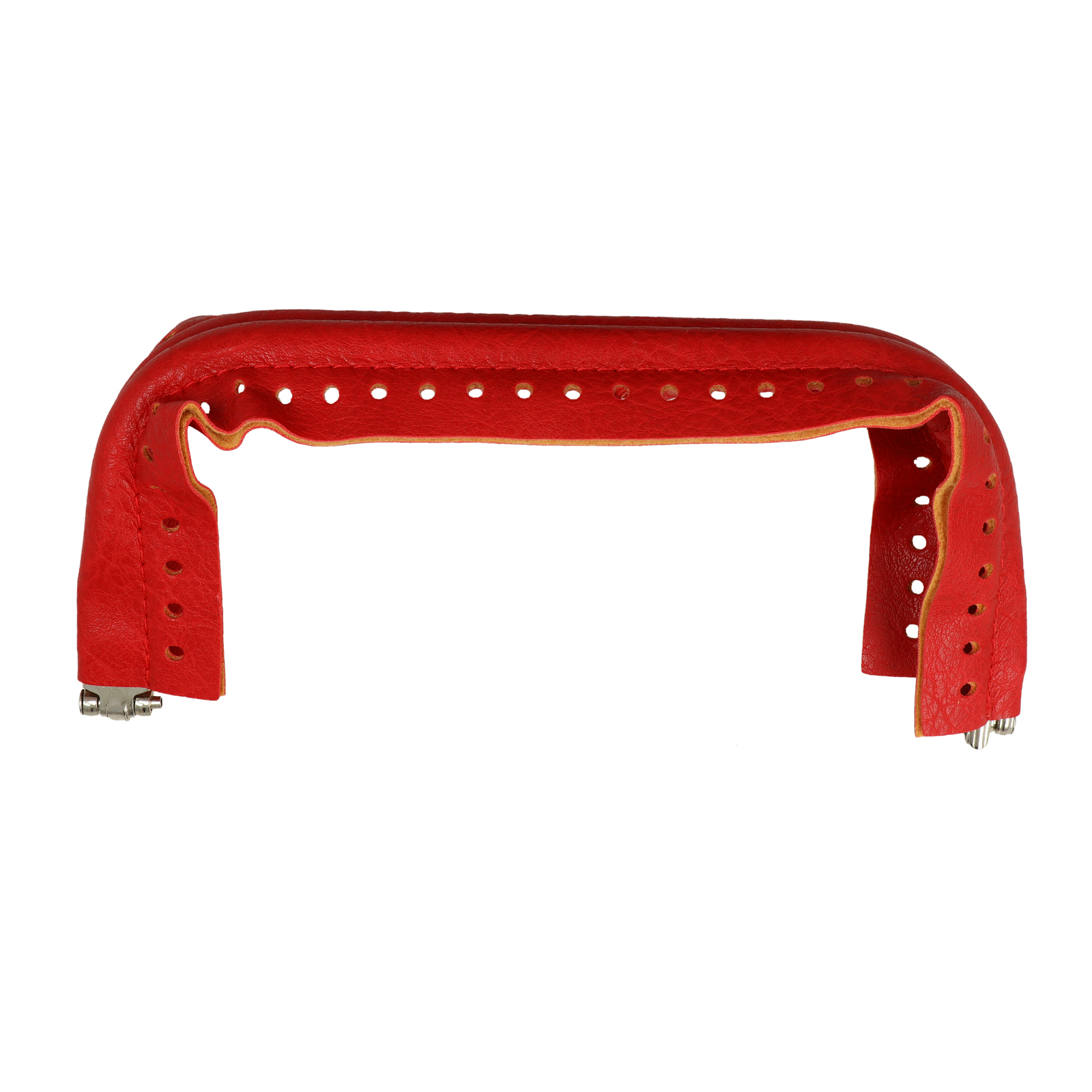 clutch bag spring closure with red pu leather 20x9cm | 1pc