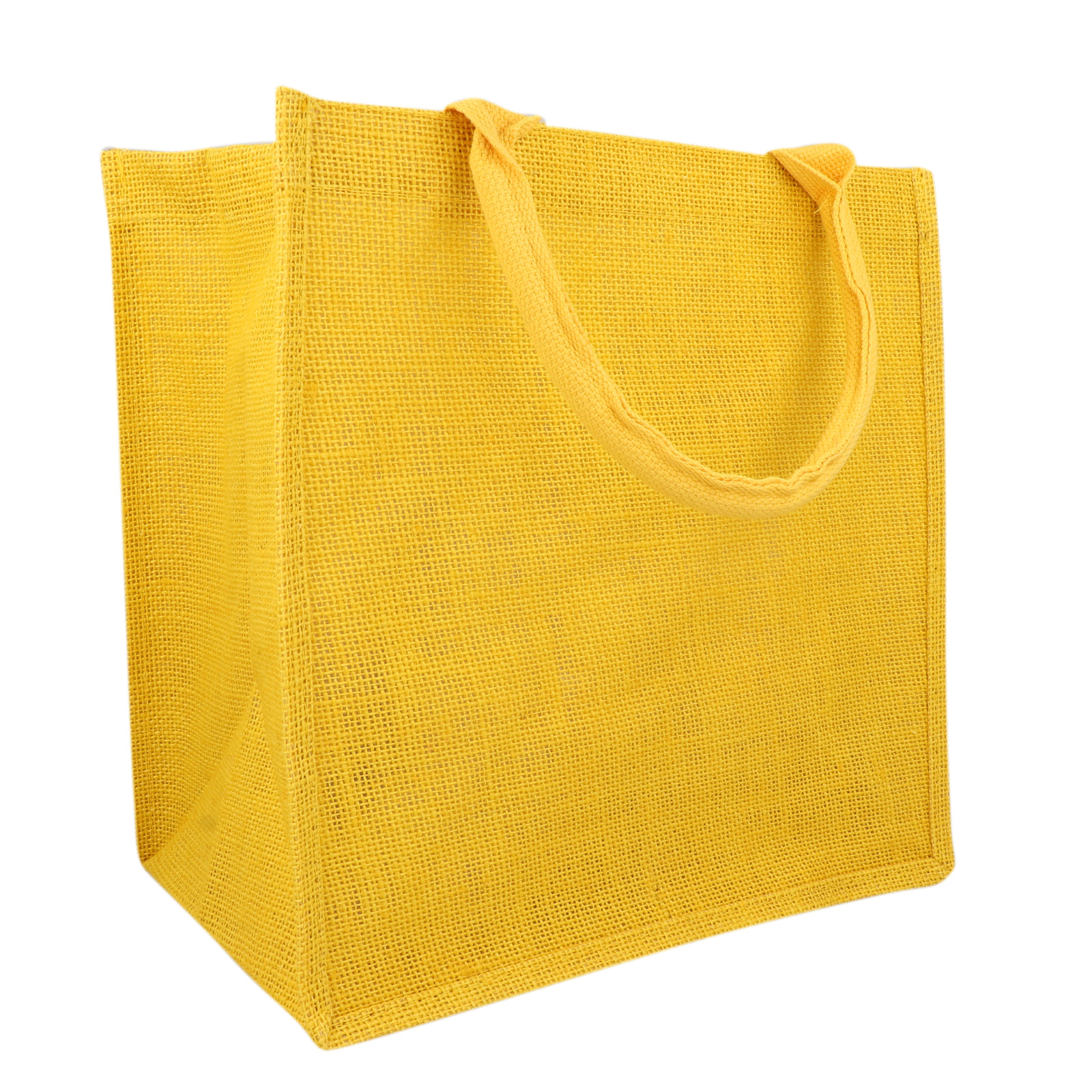 juta bag medium size 30x30x19cm - yellow | 1pc