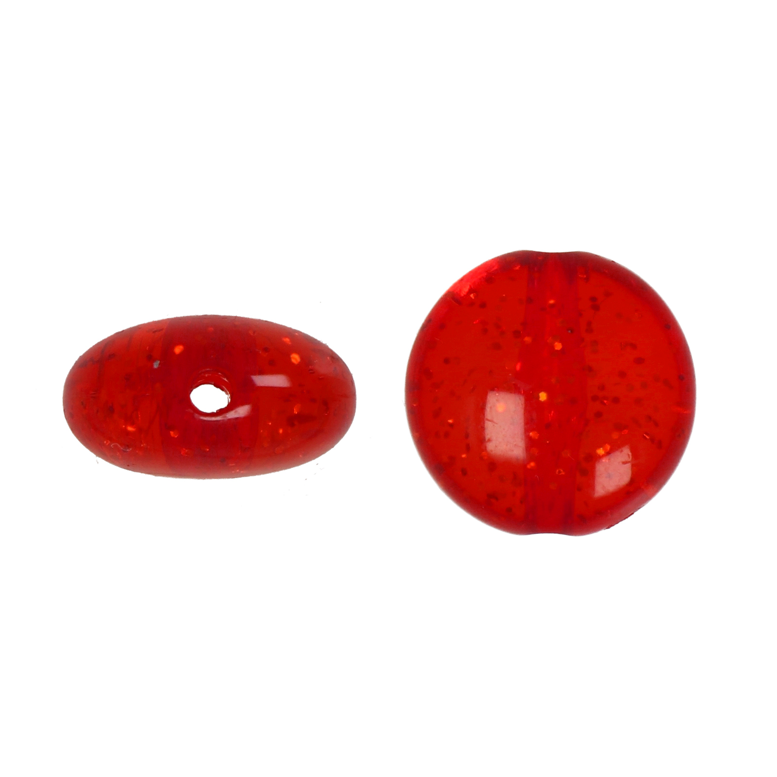 glitter red resin coin 17mm | 15pc