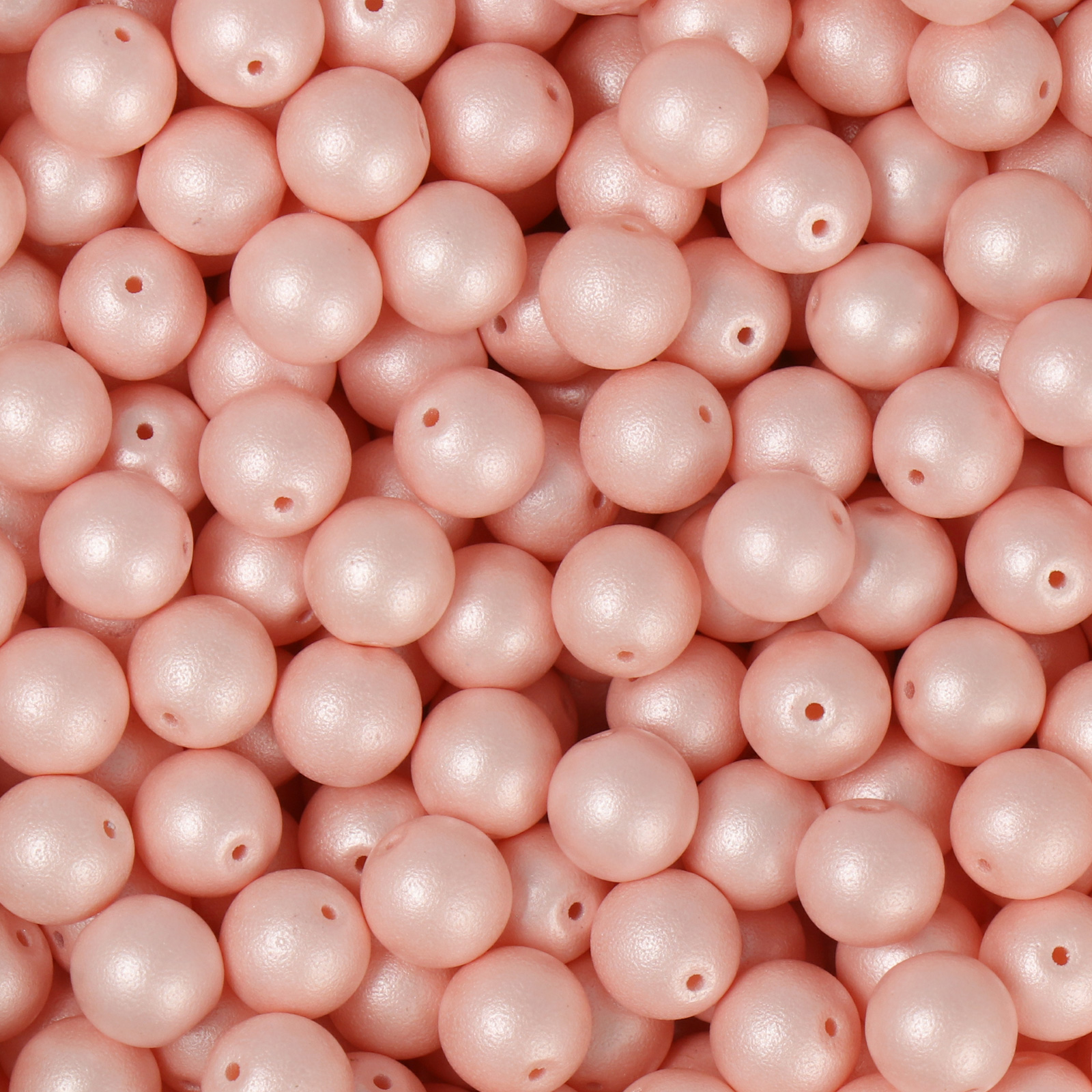 frizzy glasperlen - pastel soft rosa - glatt runde 6mm (ca. 95 stück) | 30gr