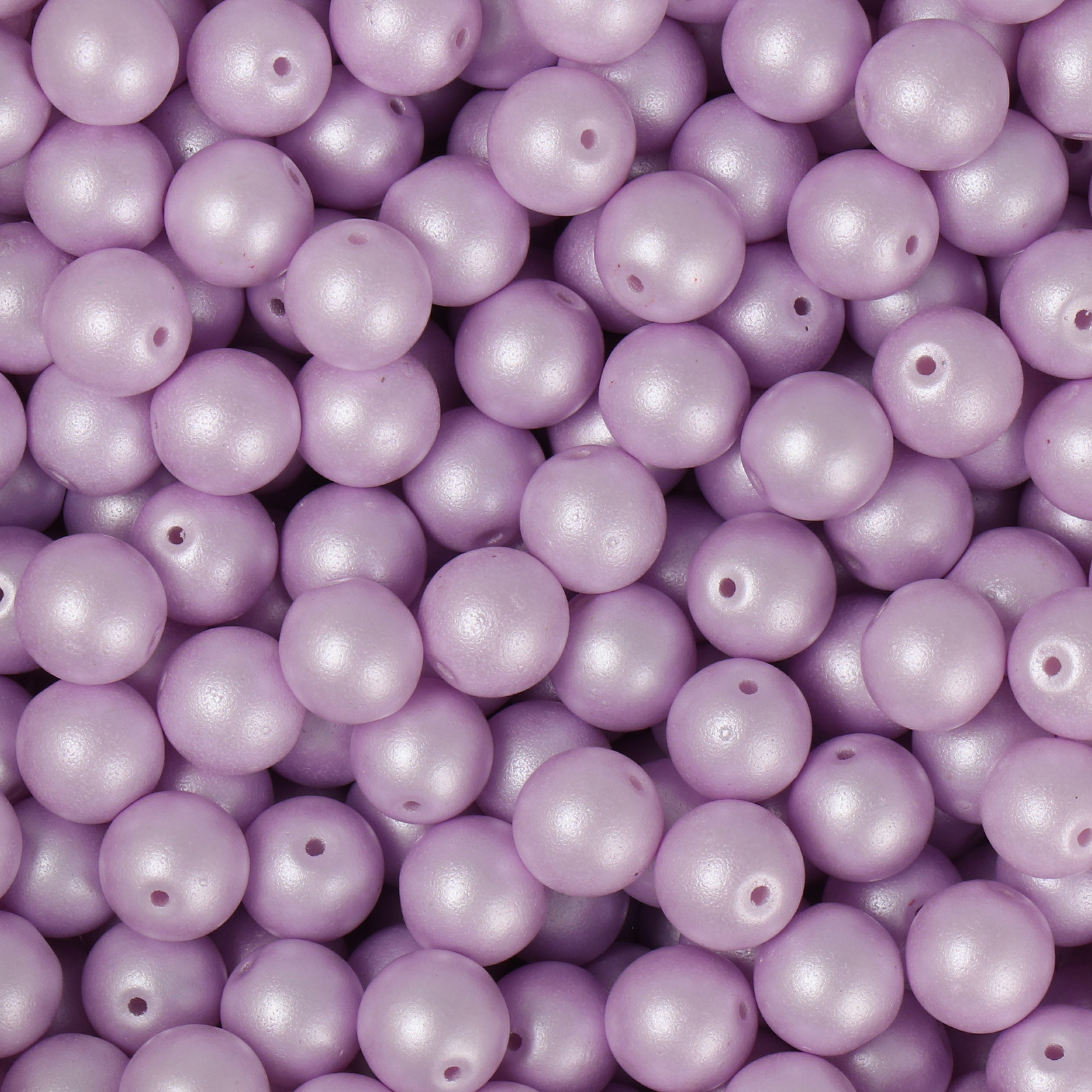 frizzy glasperlen - pastel soft violett - glatt runde 6mm (ca. 95 stück) | 30gr