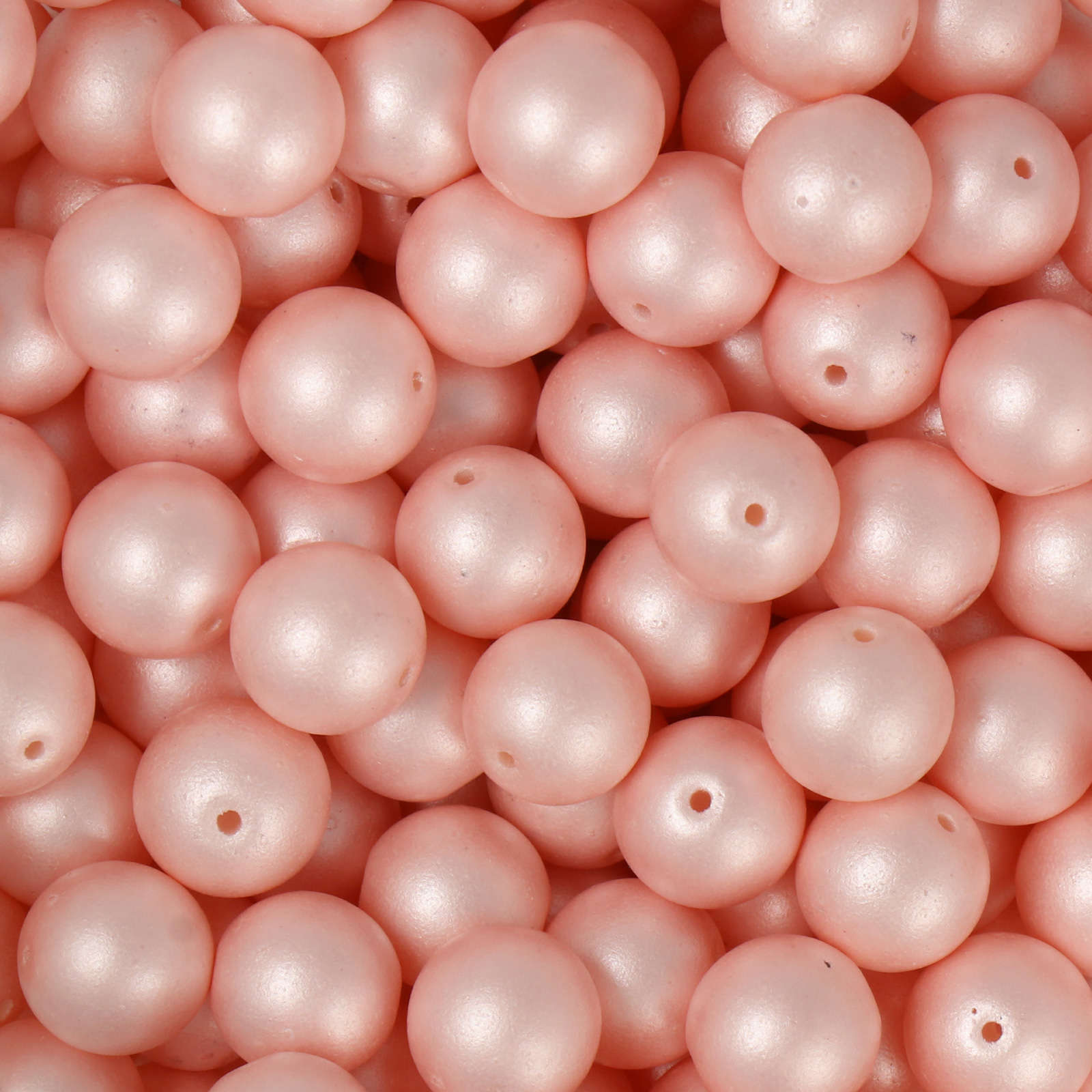 frizzy glasperlen - pastel soft rosa - glatt runde 8mm (ca. 40 stück) | 30gr