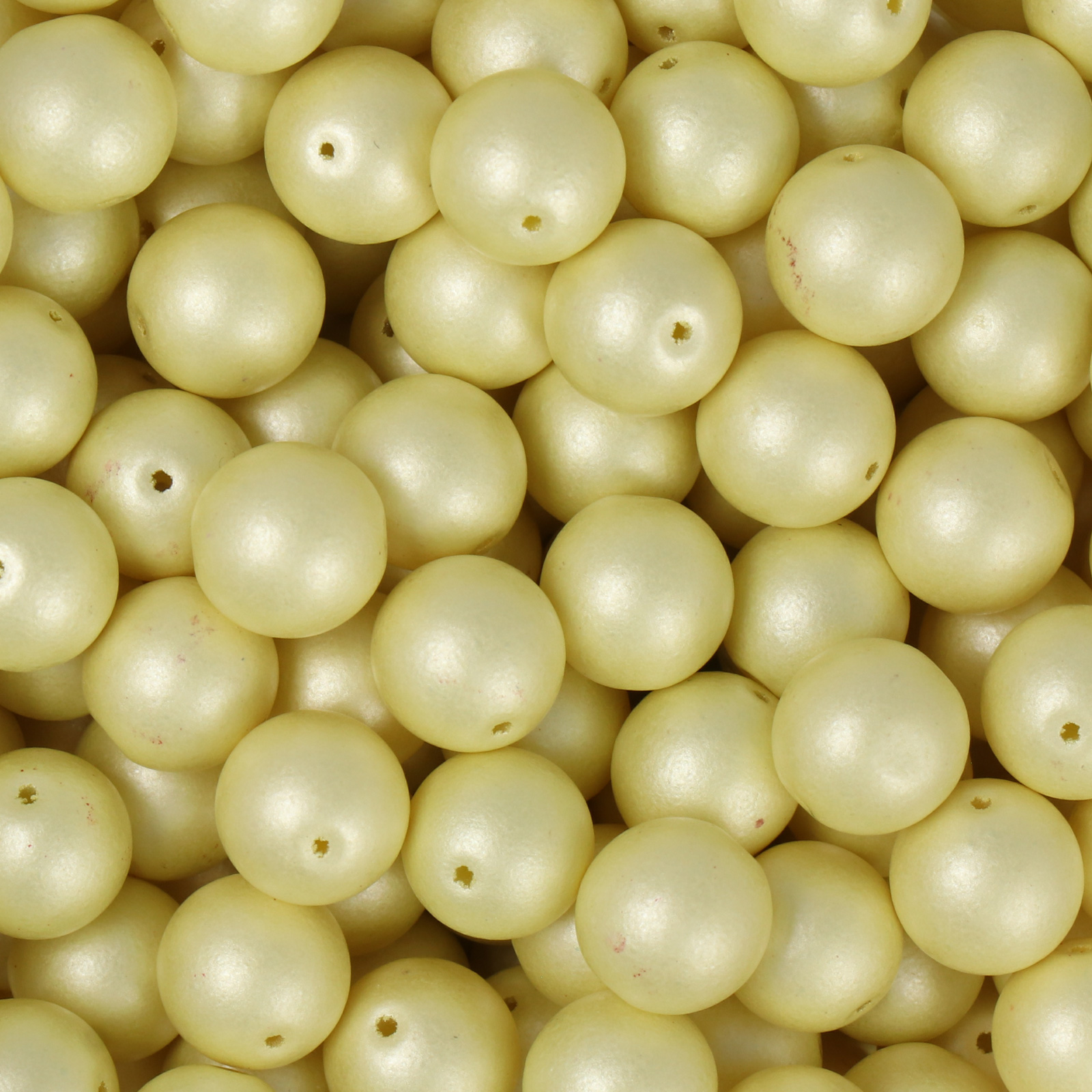 frizzy glasperlen - pastel soft gelb - glatt runde 8mm (ca. 40 stück) | 30gr