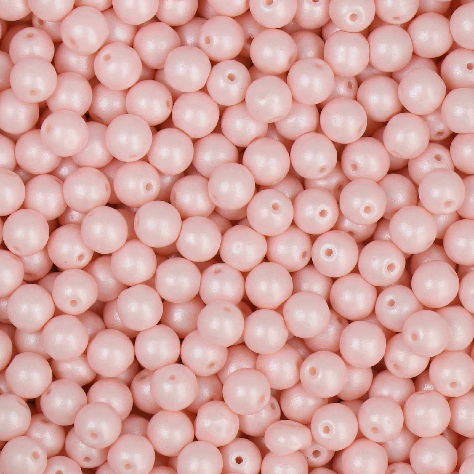 frizzy glasperlen - pastel soft rosa - glatt runde 4mm (ca. 250 stück) | 30gr