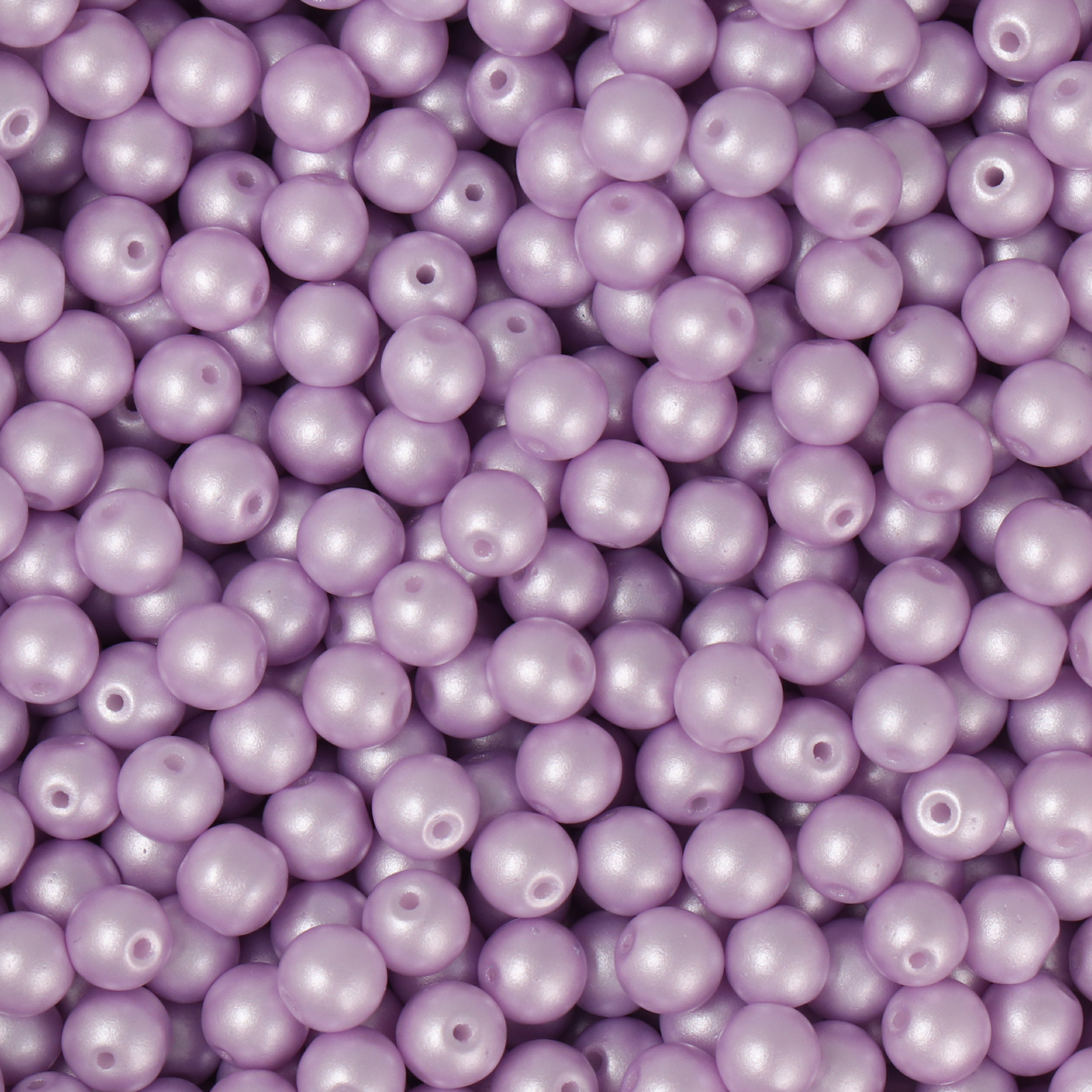 frizzy glasperlen - pastel soft violett - glatt runde 4mm (ca. 250 stück) | 30gr