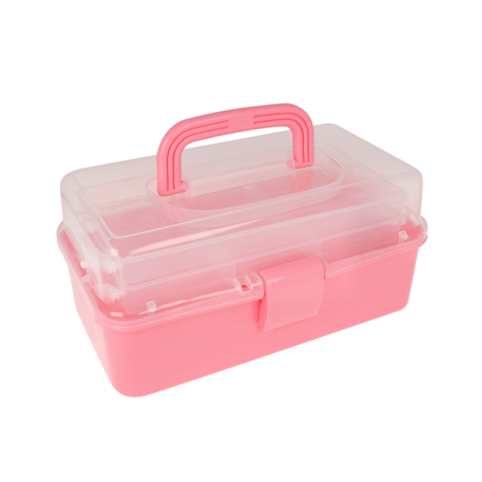 3 layers organizer plastic box - pink 27x15x13cm | 1pc