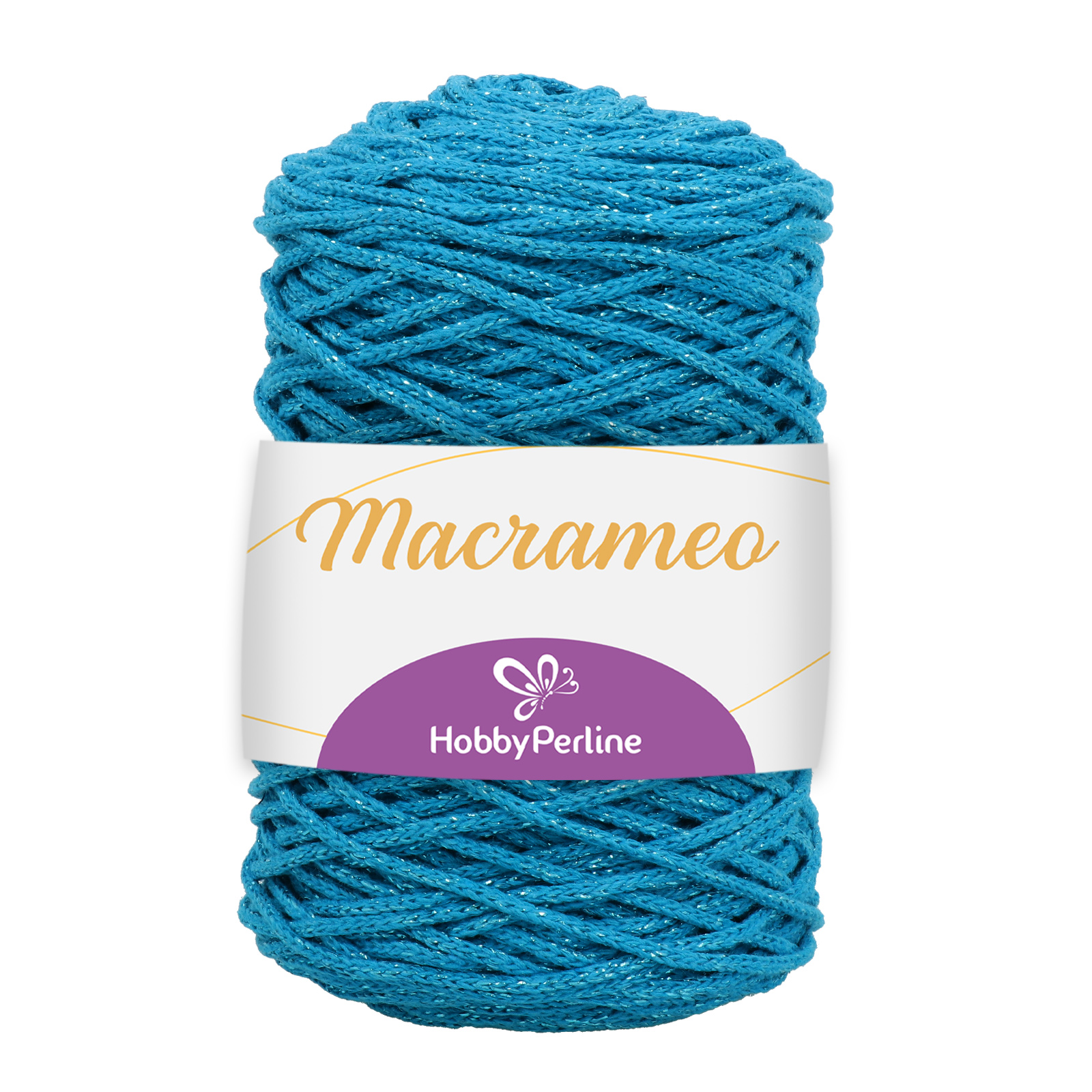 hobbybag macrameo -turquoise lurex - 250gr (150mt aprox) | 1pc