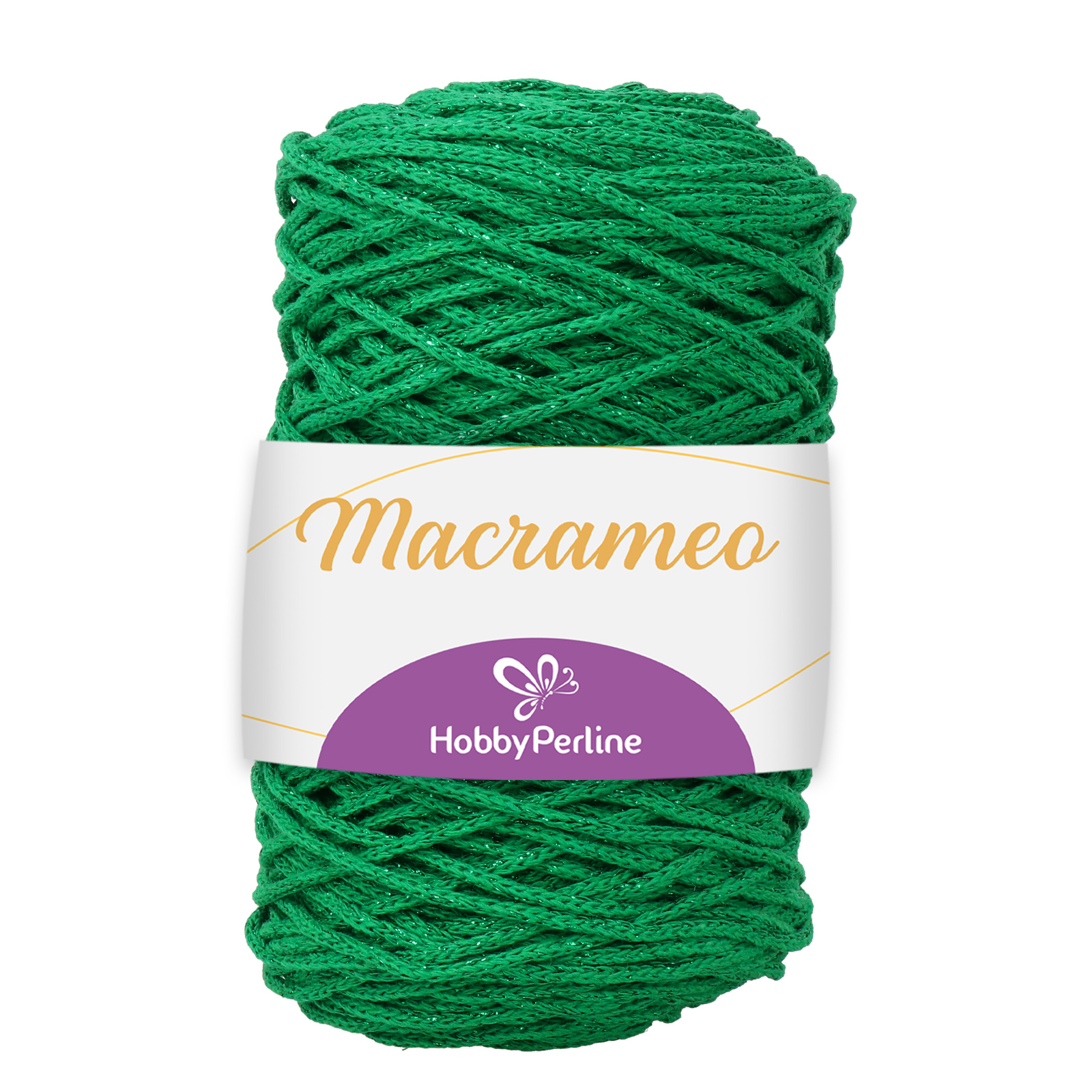 hobbybag macrameo - green lurex - 250gr (150mt aprox) | 1pc