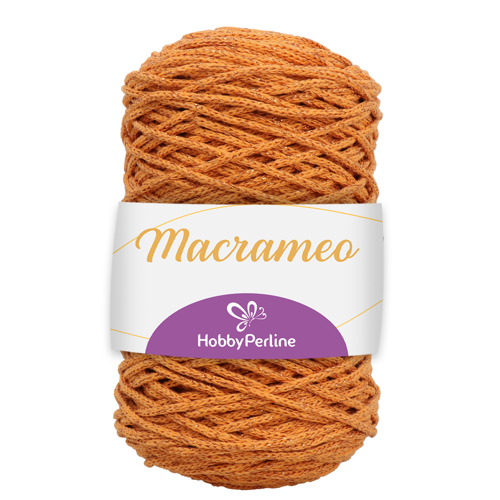 hobbybag macrameo - orange lurex - 250gr (150mt aprox) | 1pc