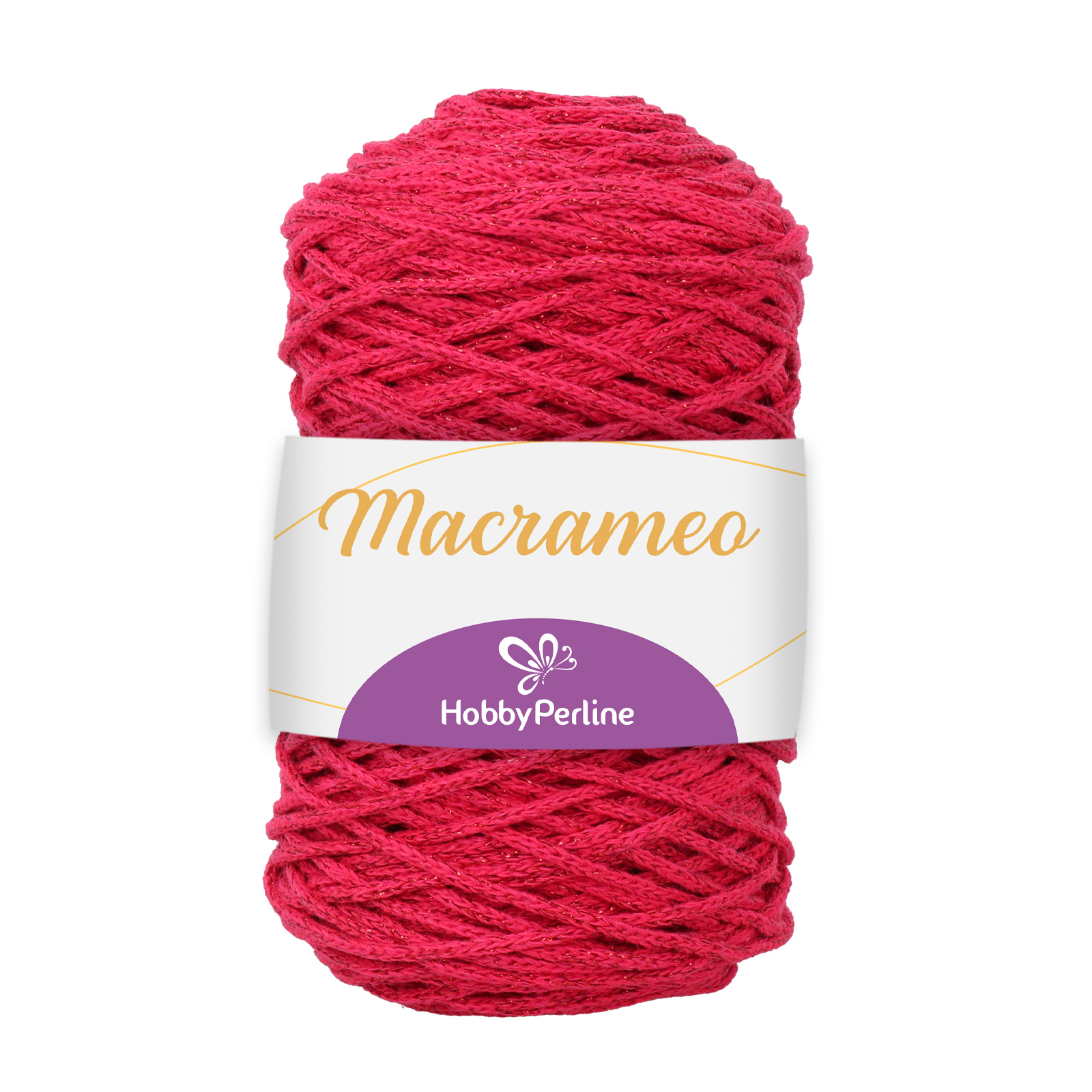 hobbybag macrameo lux - fuchsia lurex - 250gr (150mt aprox) | 1pc