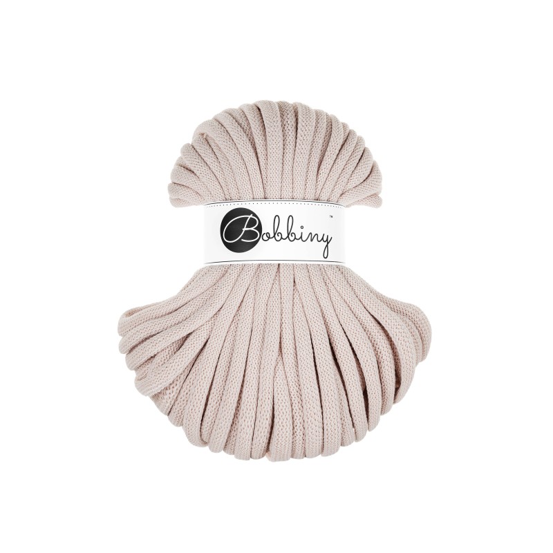 bobbiny jumbo braided cord - nude 9mm - 30mt | 1pc