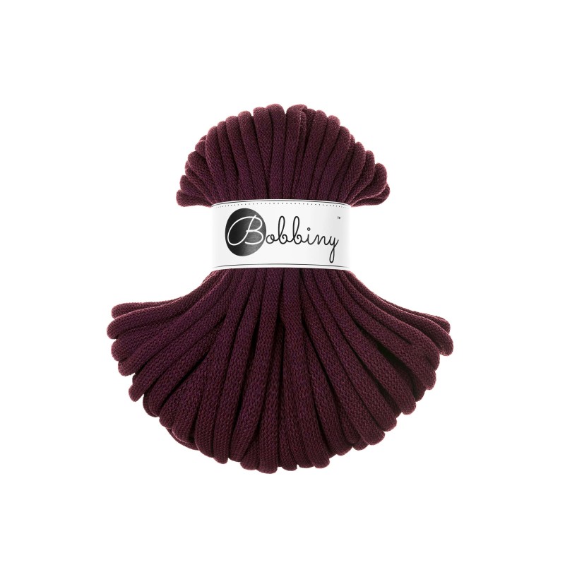 bobbiny jumbo braided cord - burgundy 9mm - 30mt | 1pc