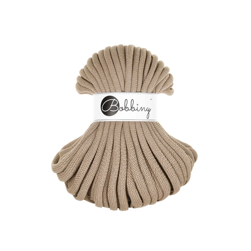 bobbiny jumbo braided cord - sand 9mm - 30mt | 1st