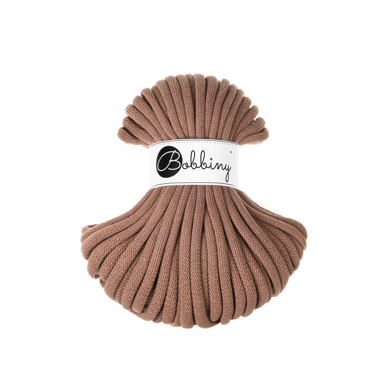 bobbiny jumbo braided cord - mocha mousse 9mm - 30mt | 1pc