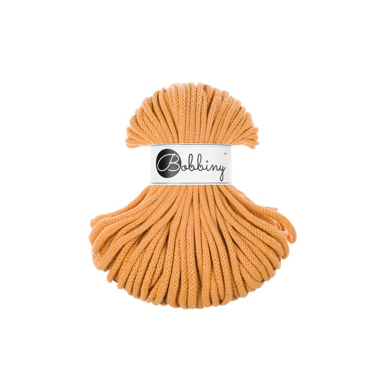 bobbiny premium braided cord - orange 5mm - 50mt | 1pc