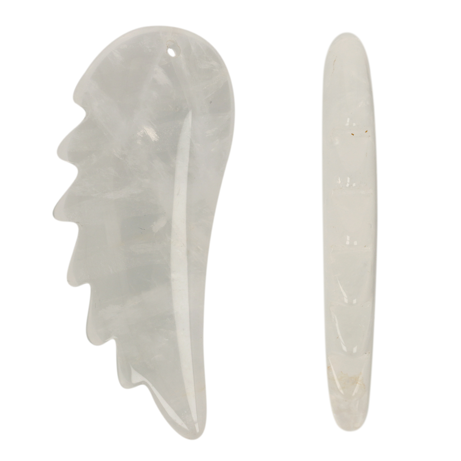 rock crystal pendant smooth wing 55x22mm | 1pc