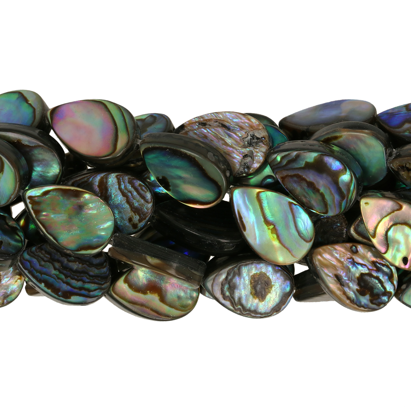 paua shell beads - drop 12x8mm | 4pc