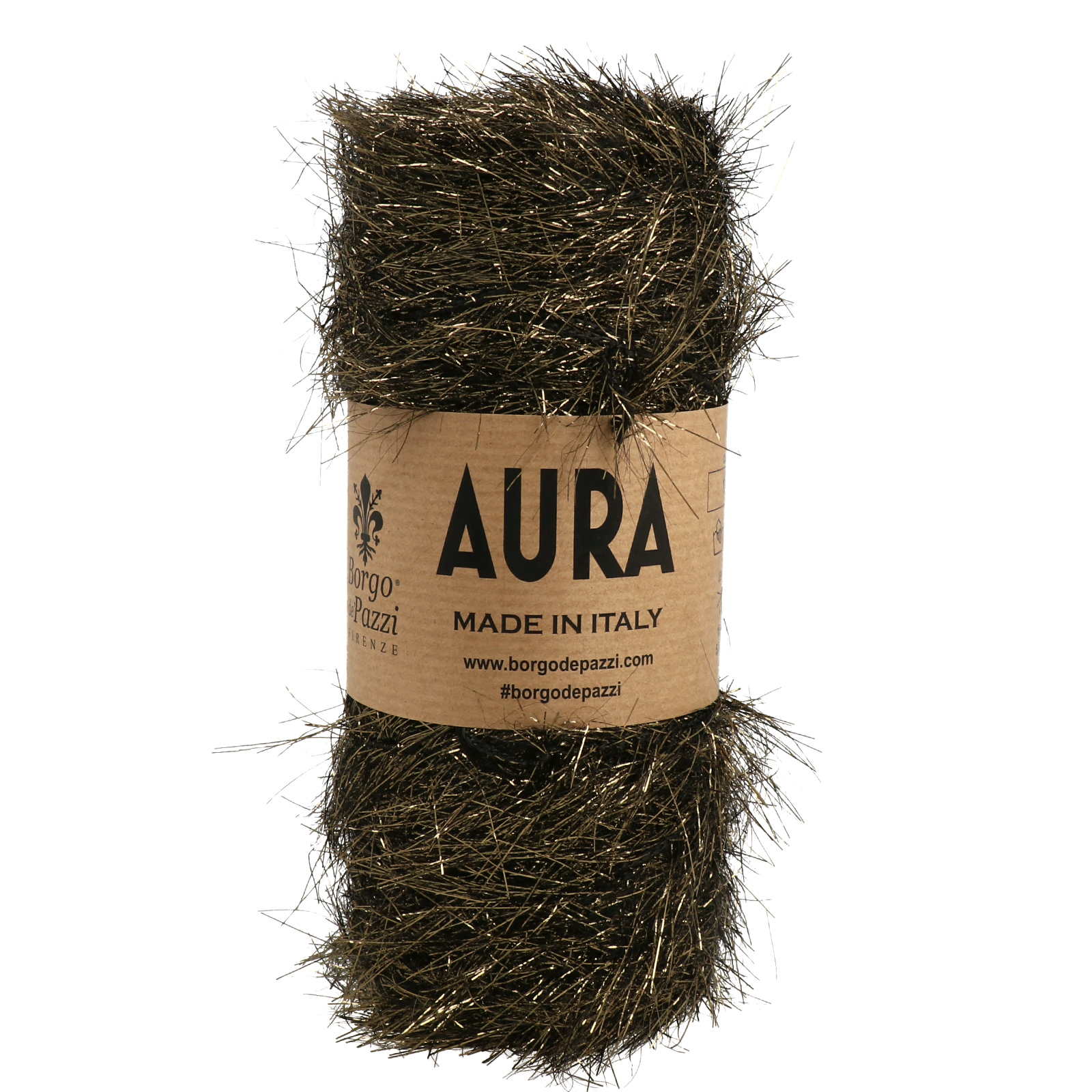 borgo de' pazzi aura - black/gold (12) - 150gr (230mt) | 1pc