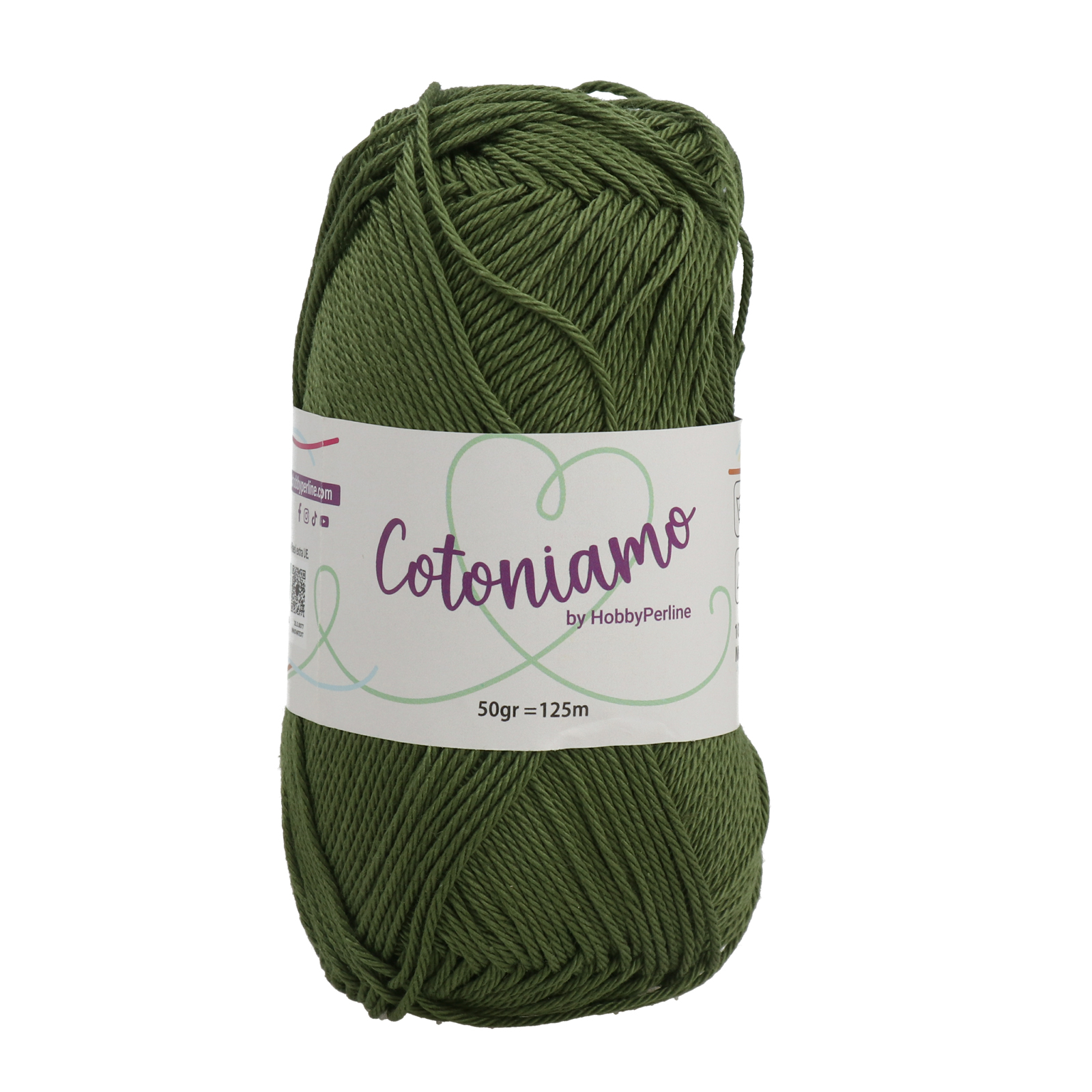 hobbyperline cotoniamo - military green (962) - 50gr (125mt) | 1pc