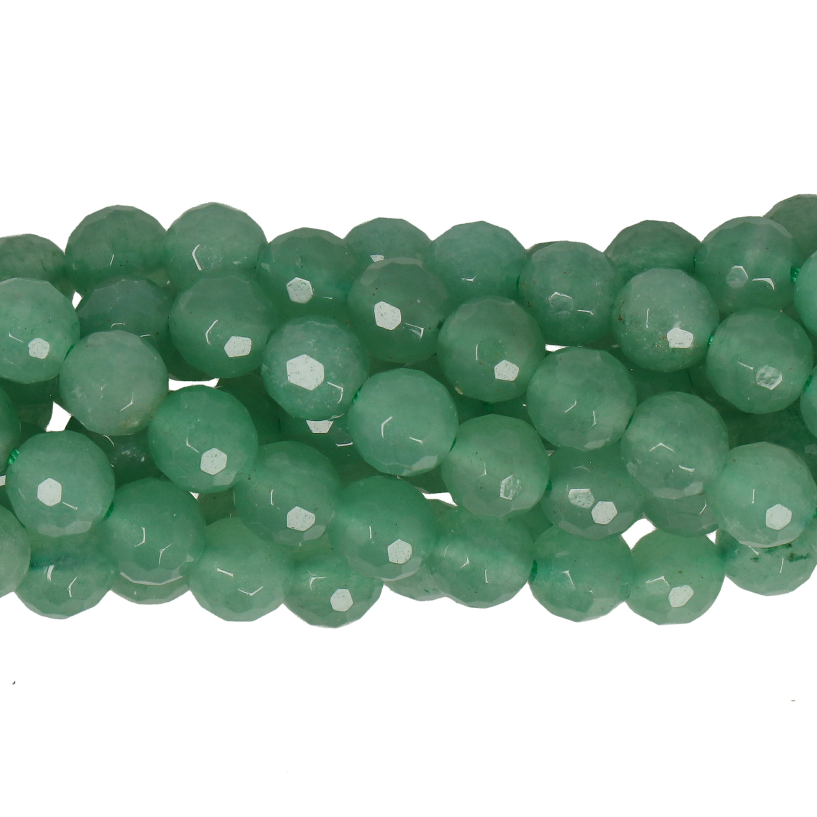 green avventurine faceted round 6mm | 16-inch strand
