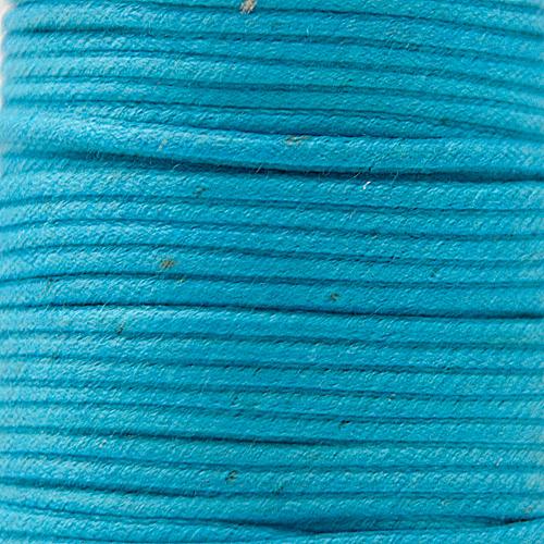 turquoise waxed cotton cord 2mm | 25mt
