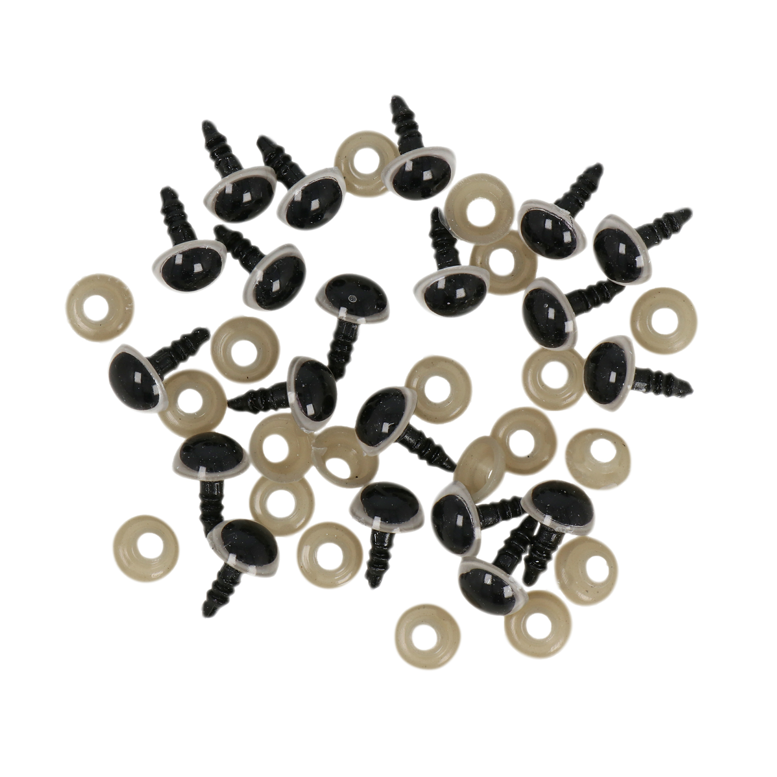 amigurumi safety eyes white background 10mm | 20pc