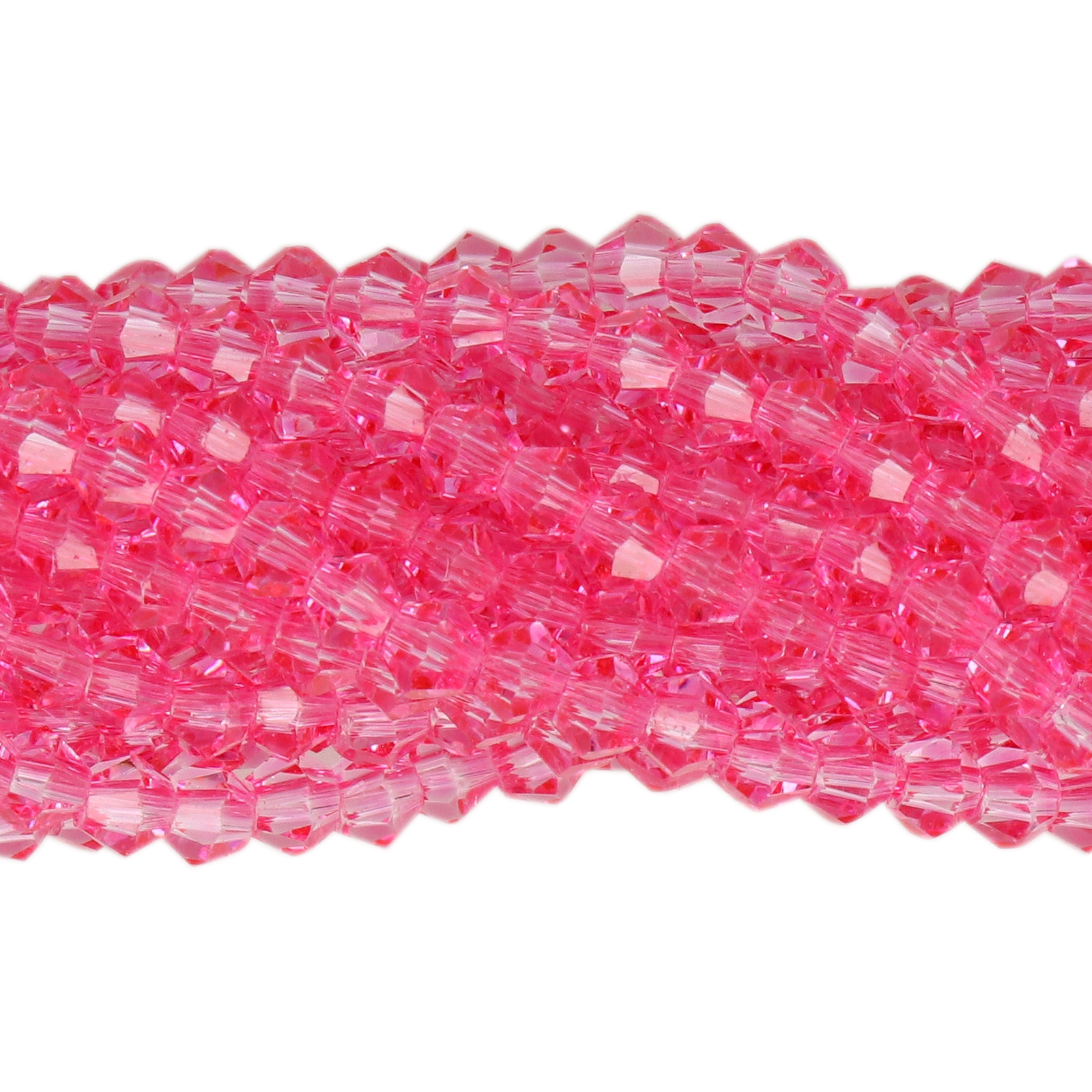 light fuchsia chinese crystal faceted bicone 3mm | 1 strand