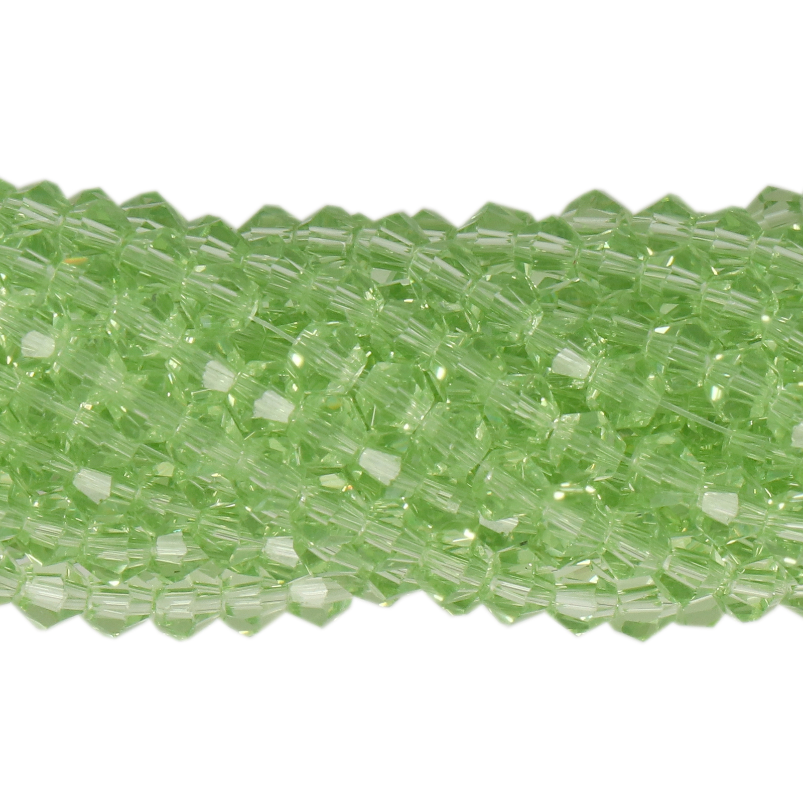 peridot chinese crystal faceted bicone 3mm | 1 strand