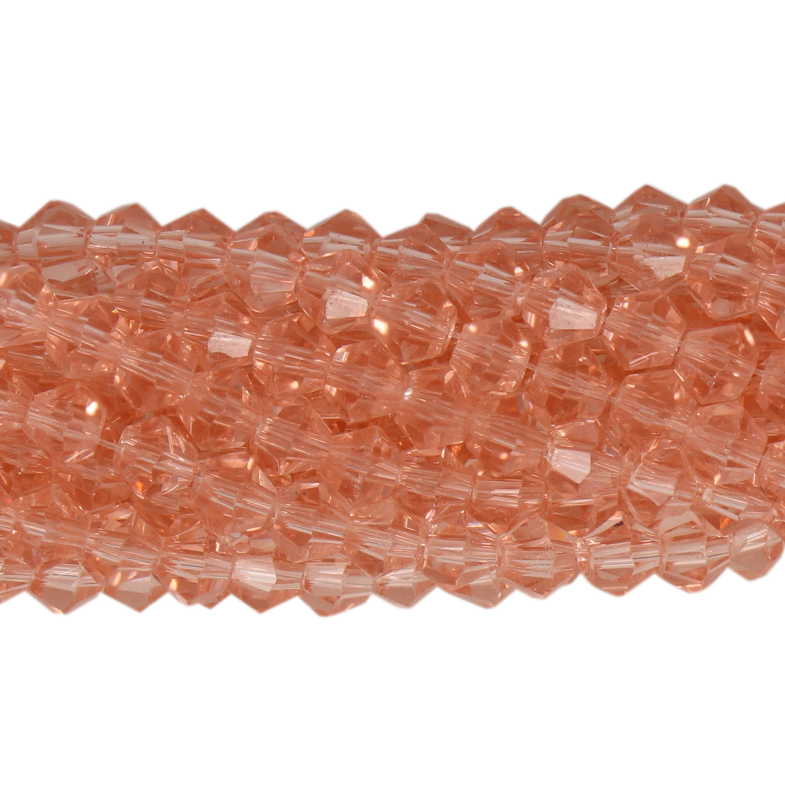 vintage pink chinese crystal faceted bicone 4mm | 1 strand