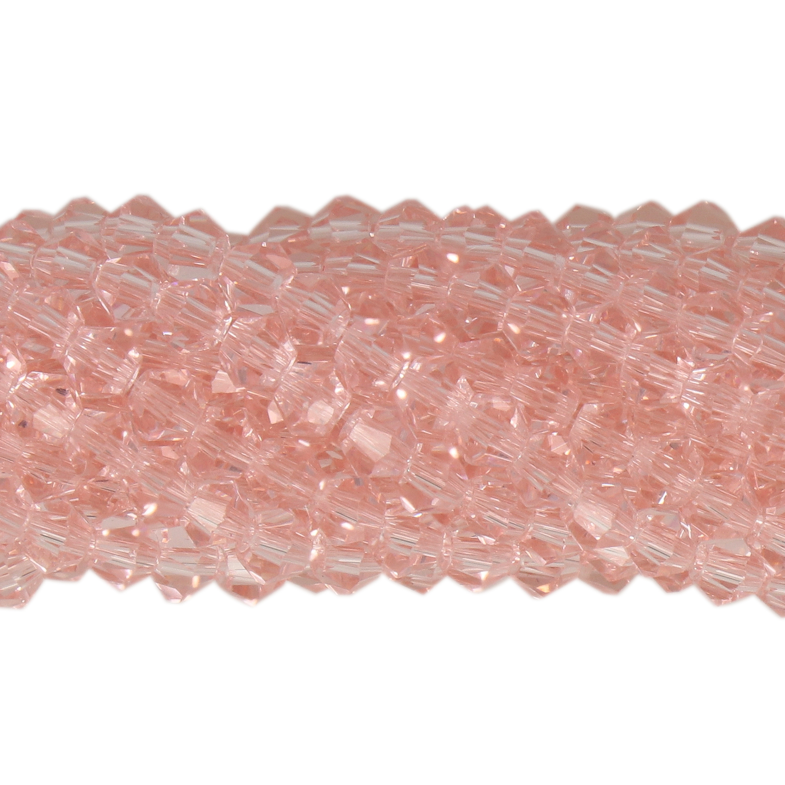 rosaline chinese crystal faceted bicone 3mm | 1 strand