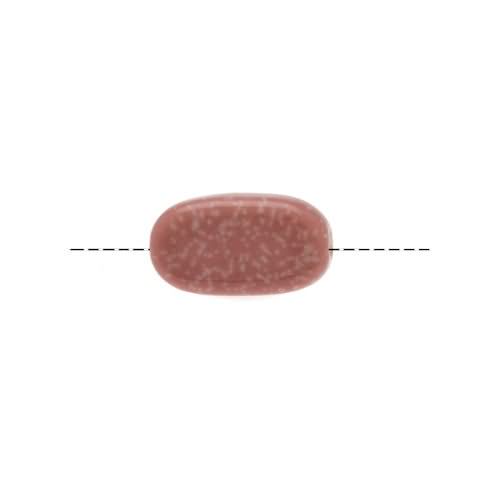 handmade porcelain beads - strawberry oval 17x10mm | 1pc