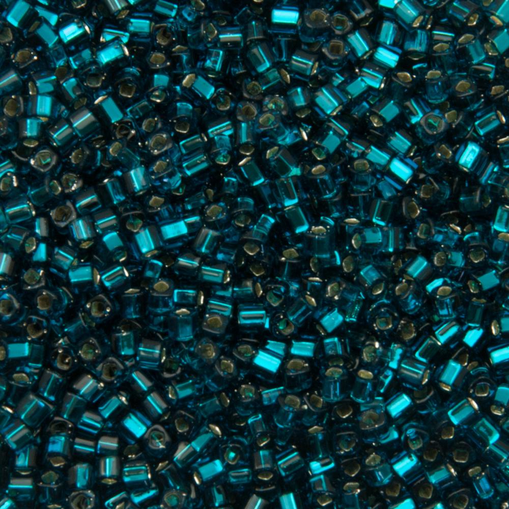 cube toho beads 1,5mm - silver-lined teal (27bd) | 10gr