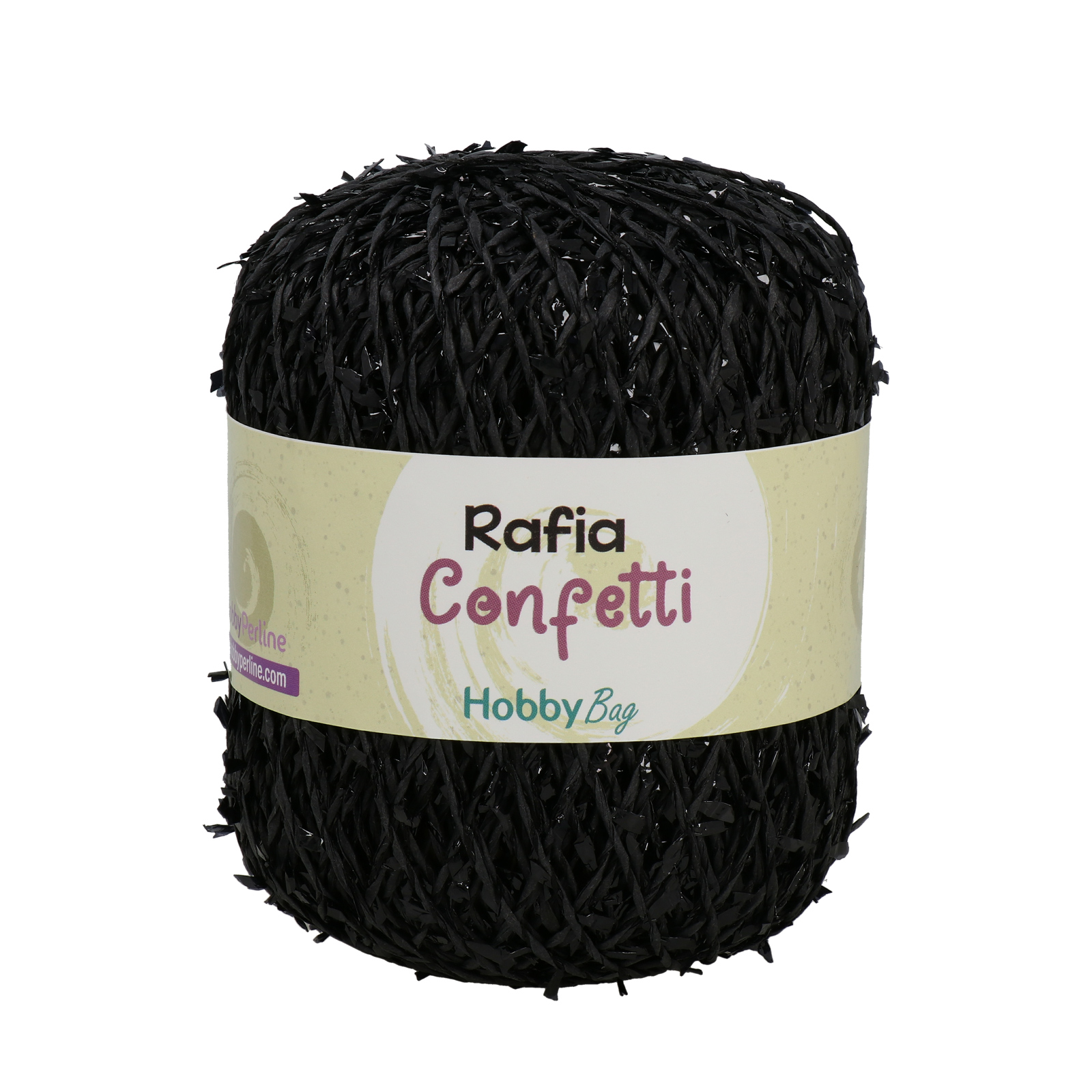 rafia confetti hobbybag - black - 50gr (70mt) | 1pc