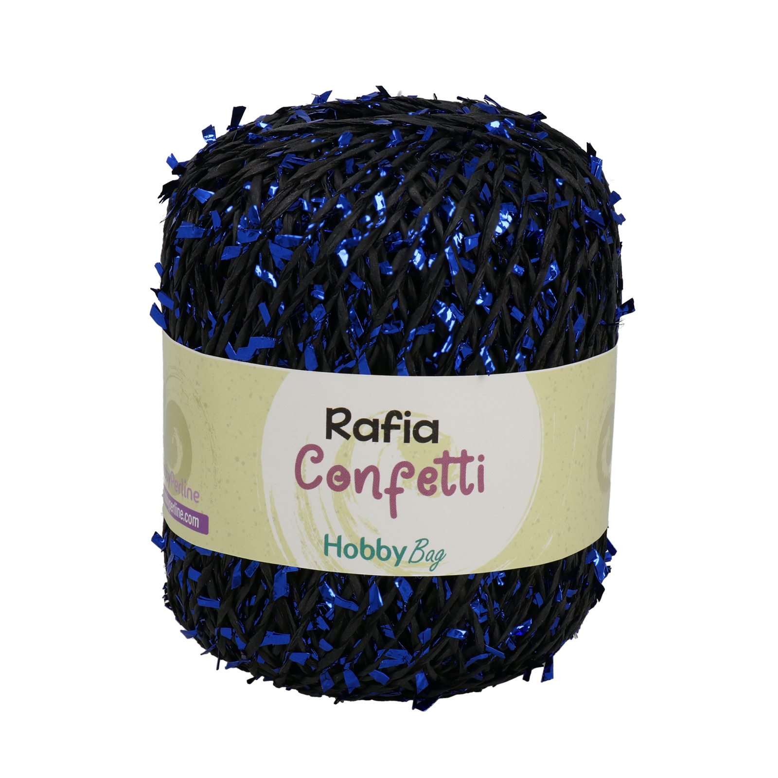 rafia confetti hobbybag - black/blue - 50gr (70mt) | 1pc