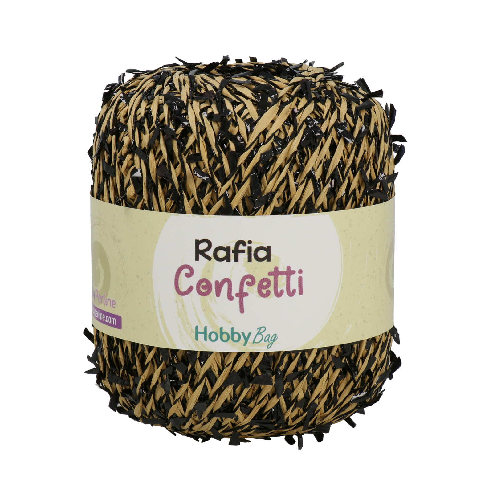 rafia confetti hobbybag - natural/multicolor - 50gr (70mt) | 1pc